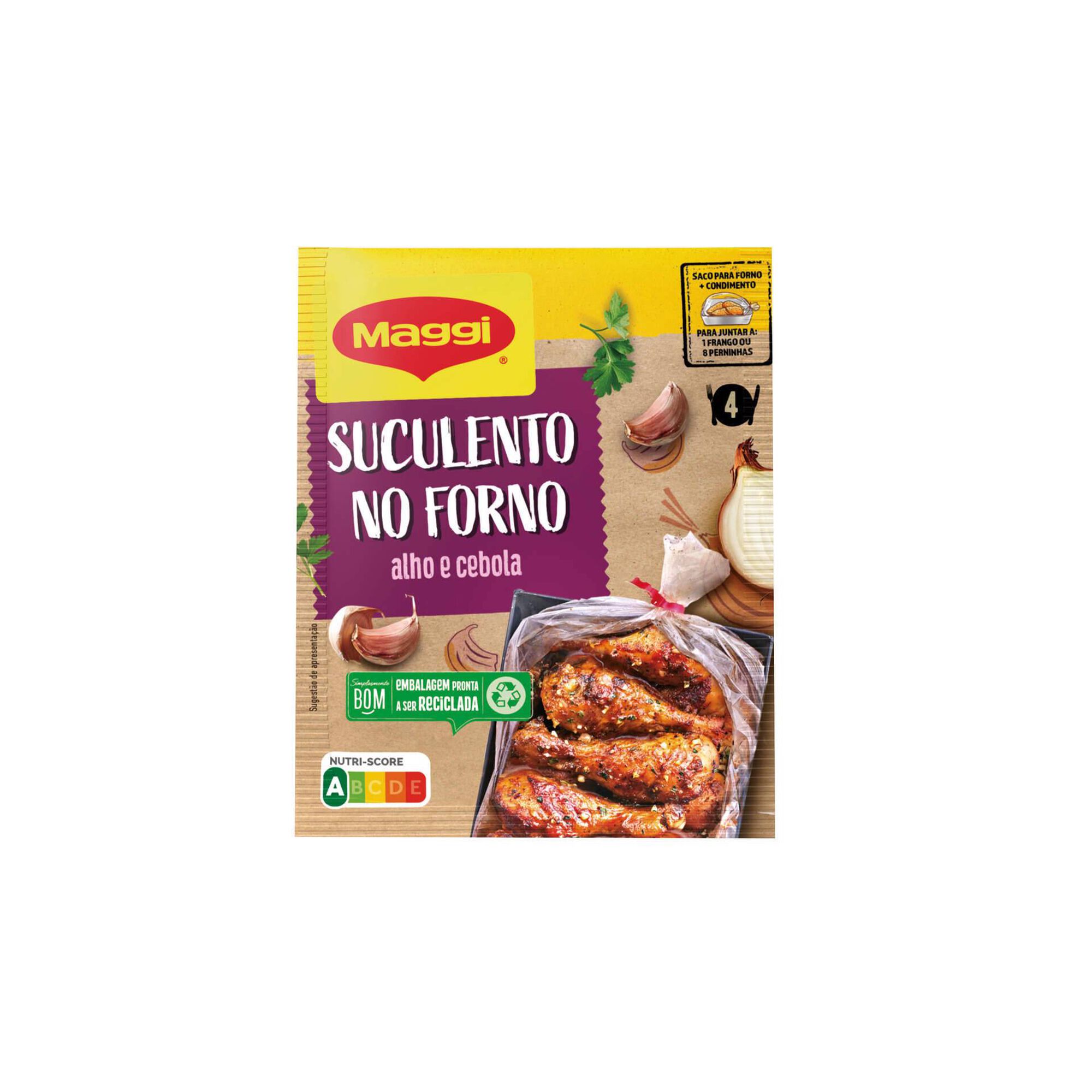 Molho Suculento Frango Campestre no Forno com Alho e Cebola em Saqueta