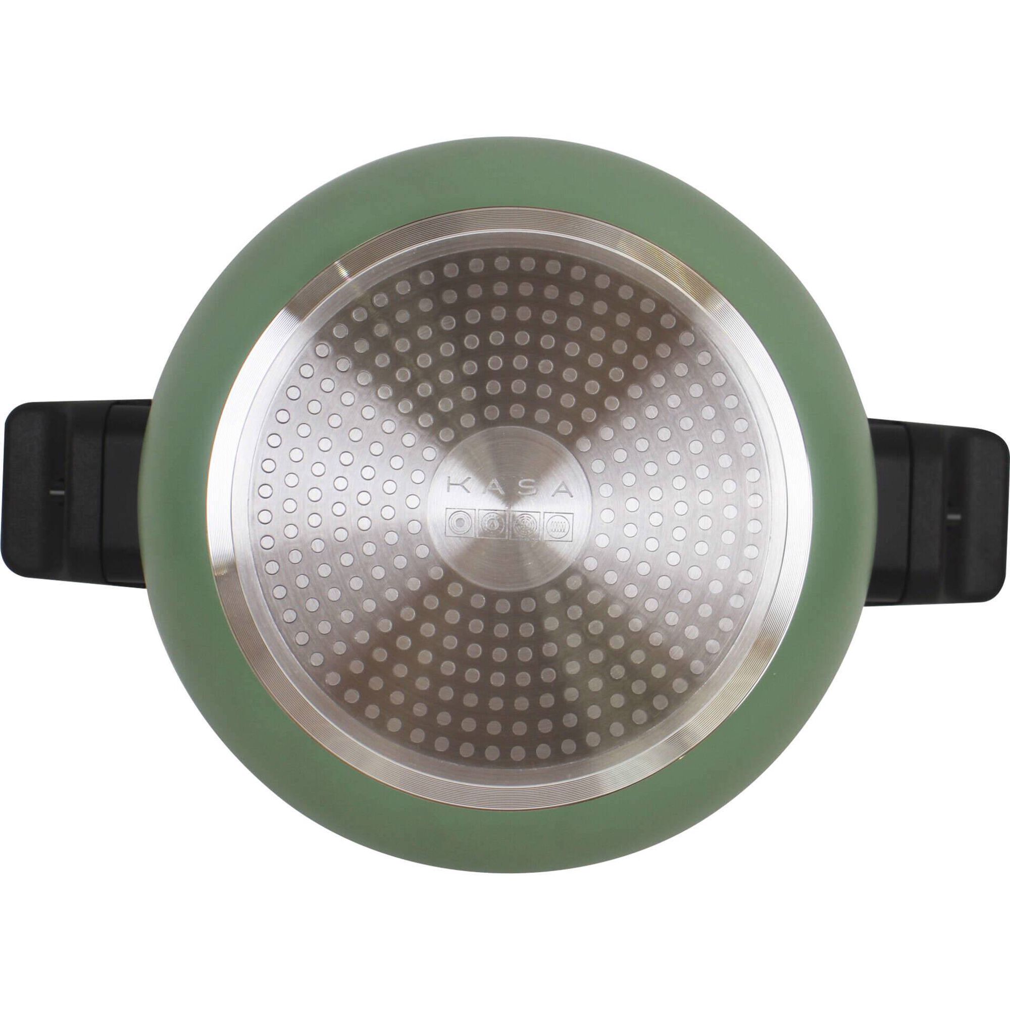 Ca&ccedil;arola 24cm Cer&acirc;mica Square Verde Kasa