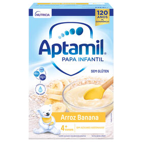 Papa Infantil Farinha Láctea Arroz Banana +4M sem Glúten