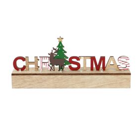 Letras Christmas com LED Madeira