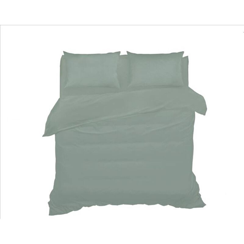 Conjunto Lençóis Algodão 220x270cm Verde Kasa