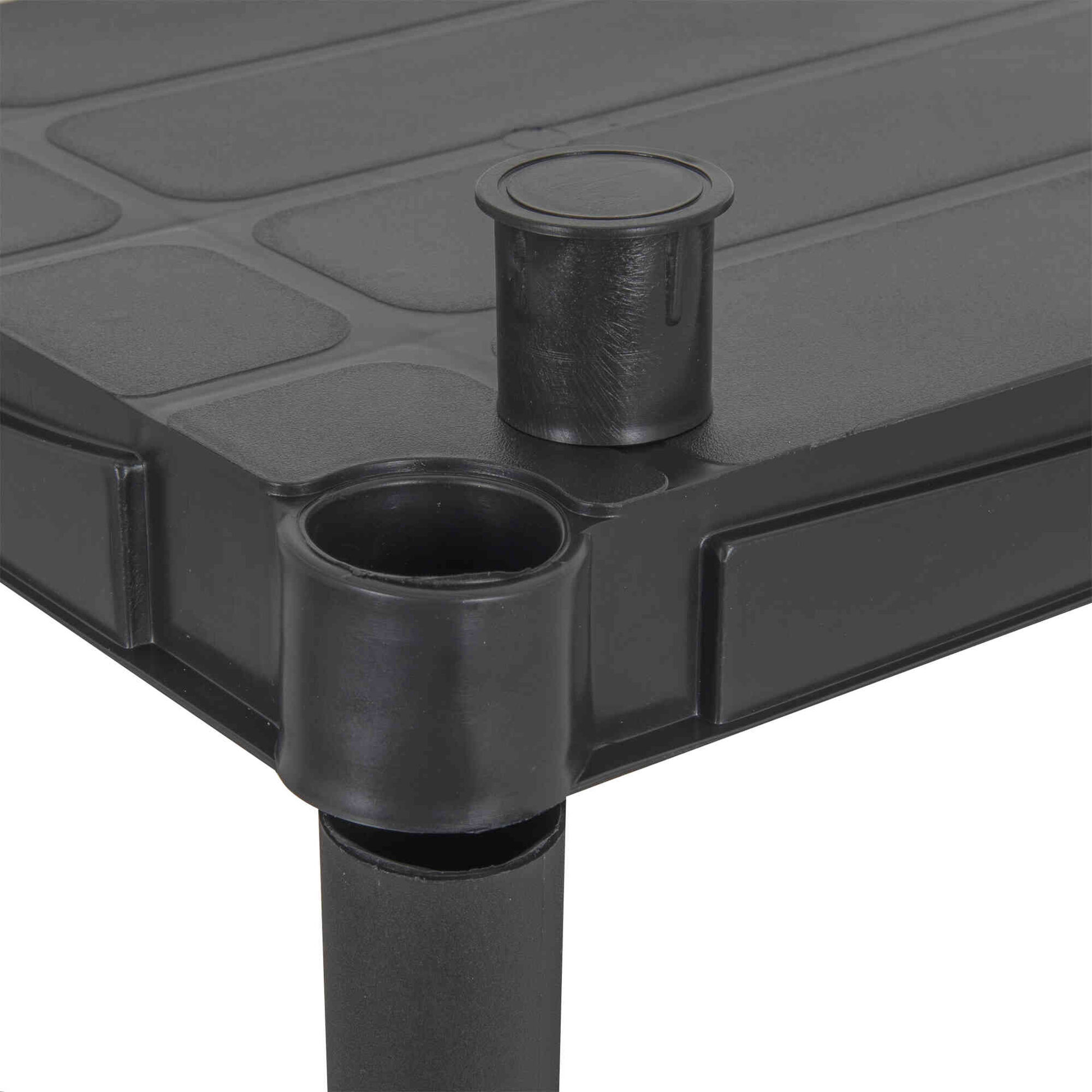 Estante de Plástico 4 Prateleiras 61x30x135cm Preta