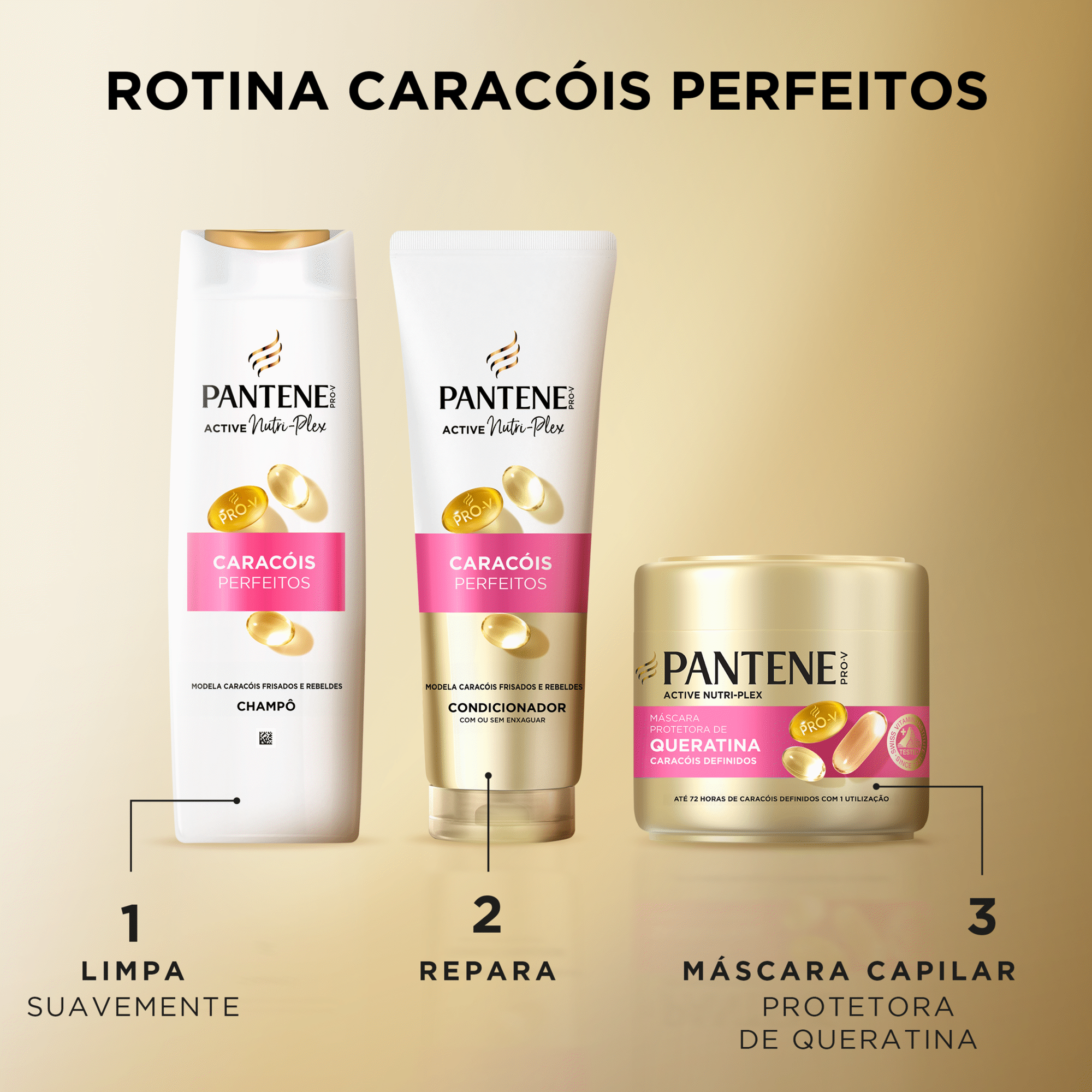 Champ&ocirc; Pro-V Active Nutri-Plex Carac&oacute;is Perfeitos 3 em 1 Pantene
