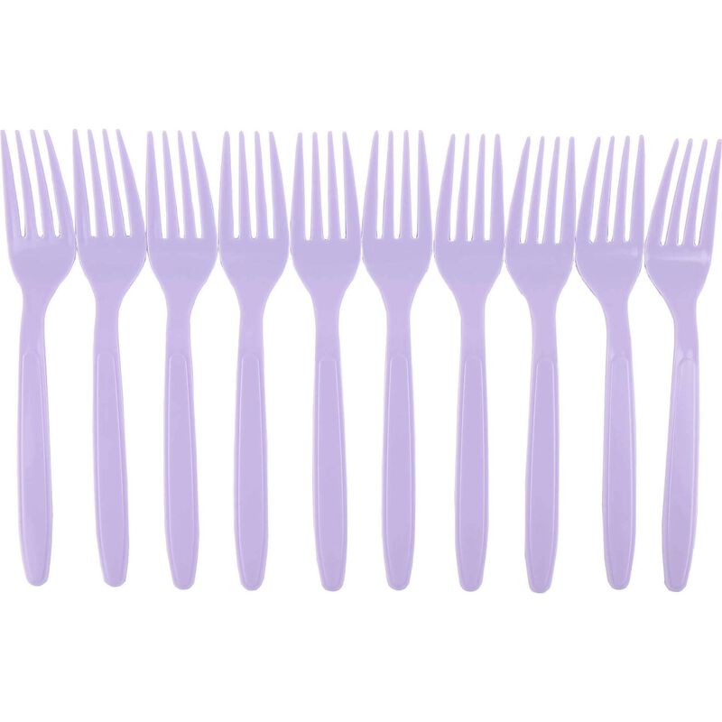 Conjunto 10 Garfos Reutilizáveis Soft Lavanda Kasa
