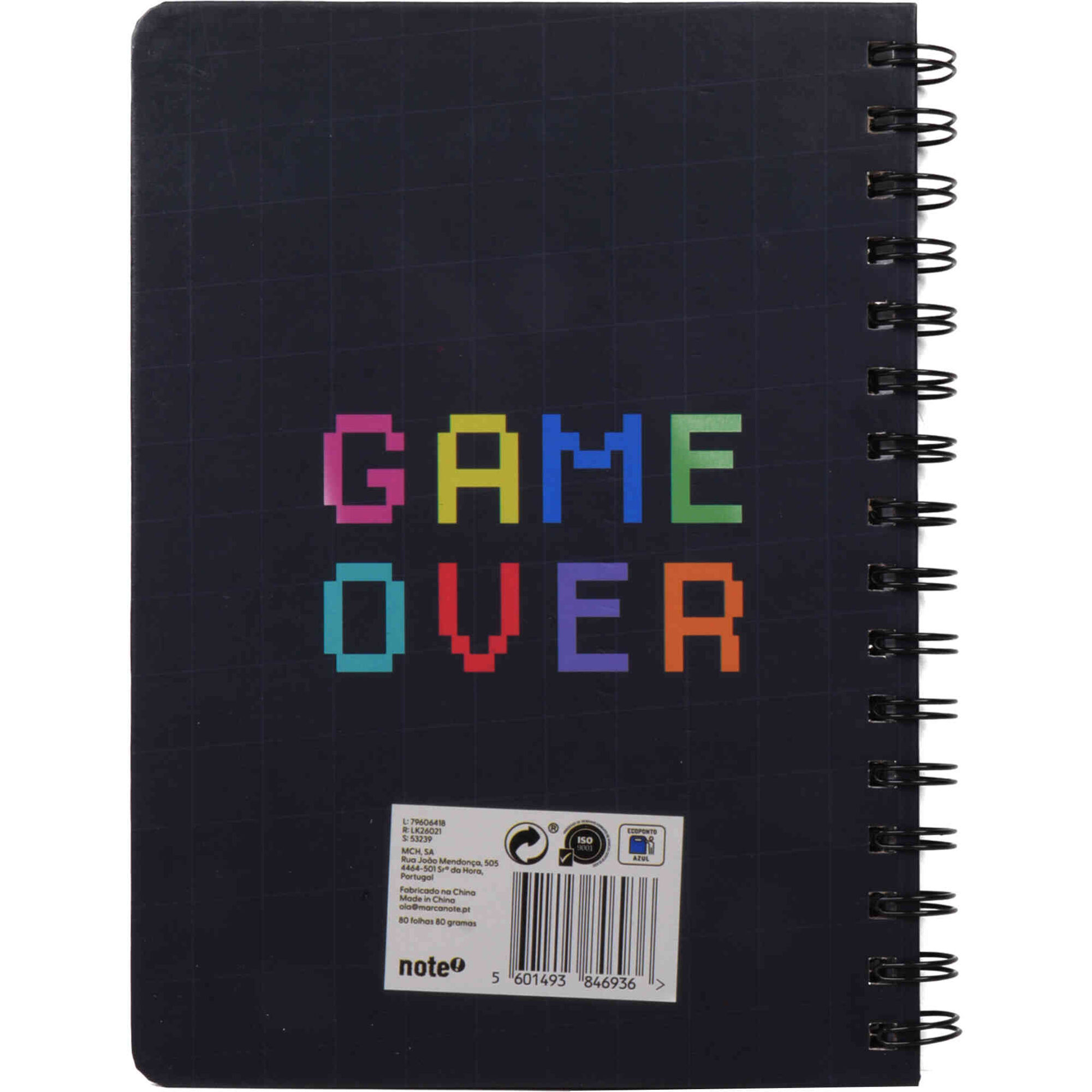 Caderno Espiral A5 Pautado Game Note!