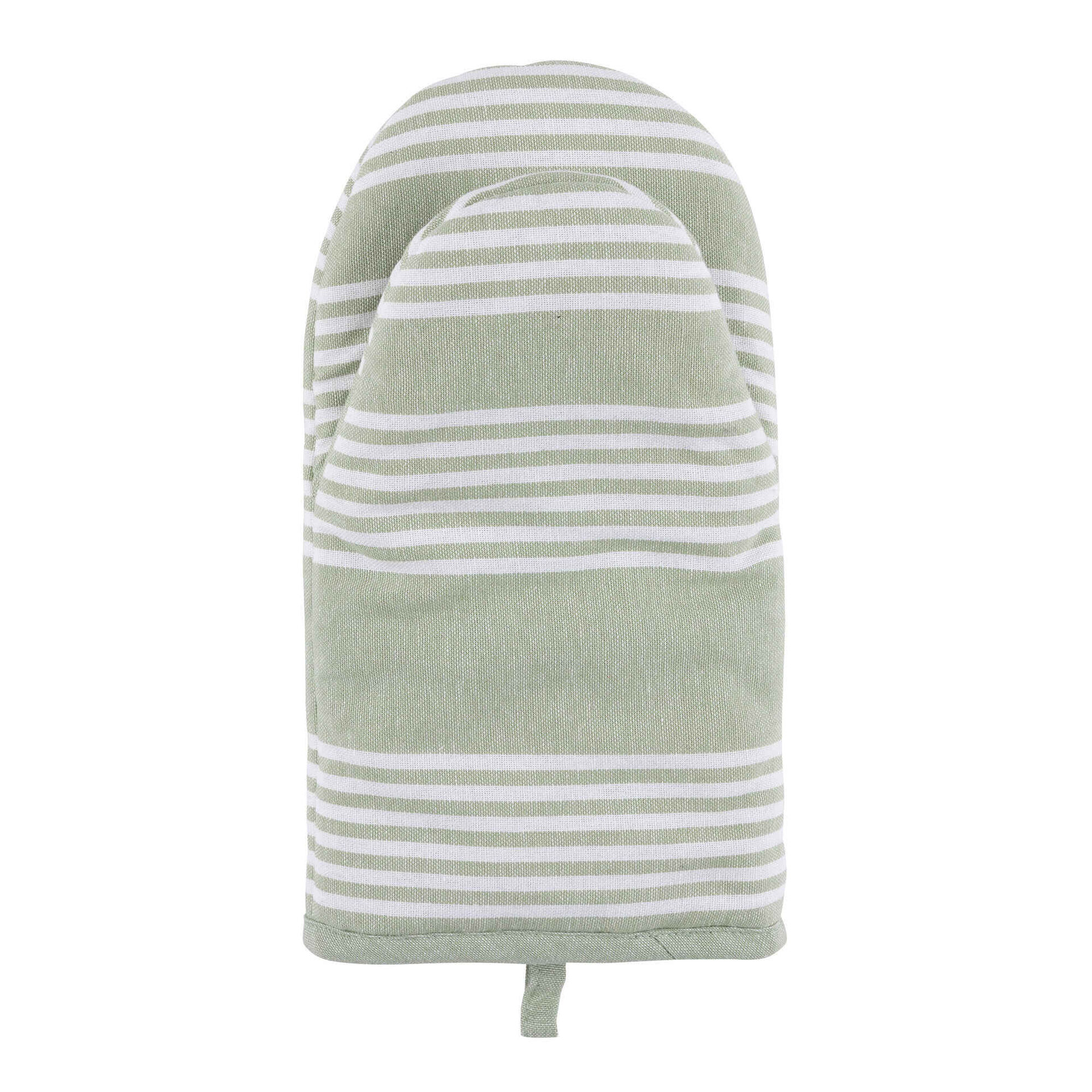 Luva Cozinha 16x28cm Verde Riscas