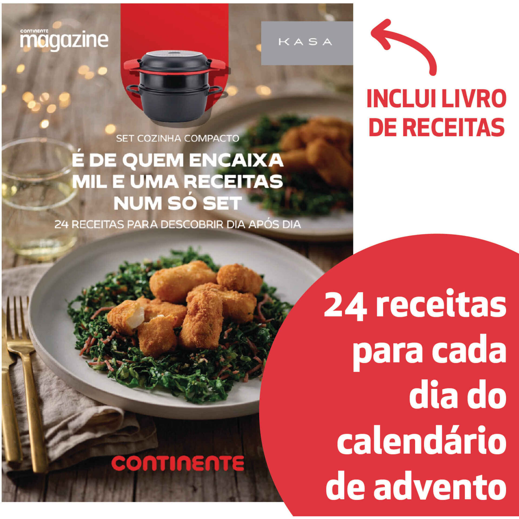 Conjunto de Cozinha Compacto Antiaderente Advento