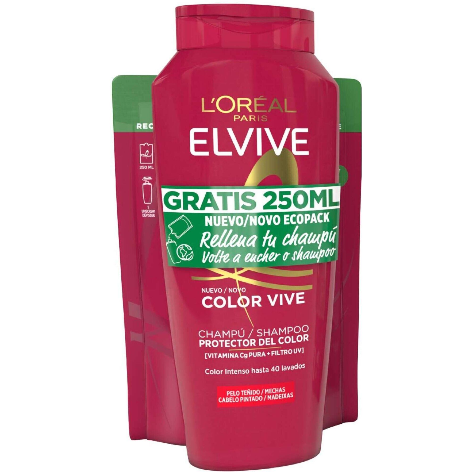 Champô Elvive Color Vive + Eco Recarga