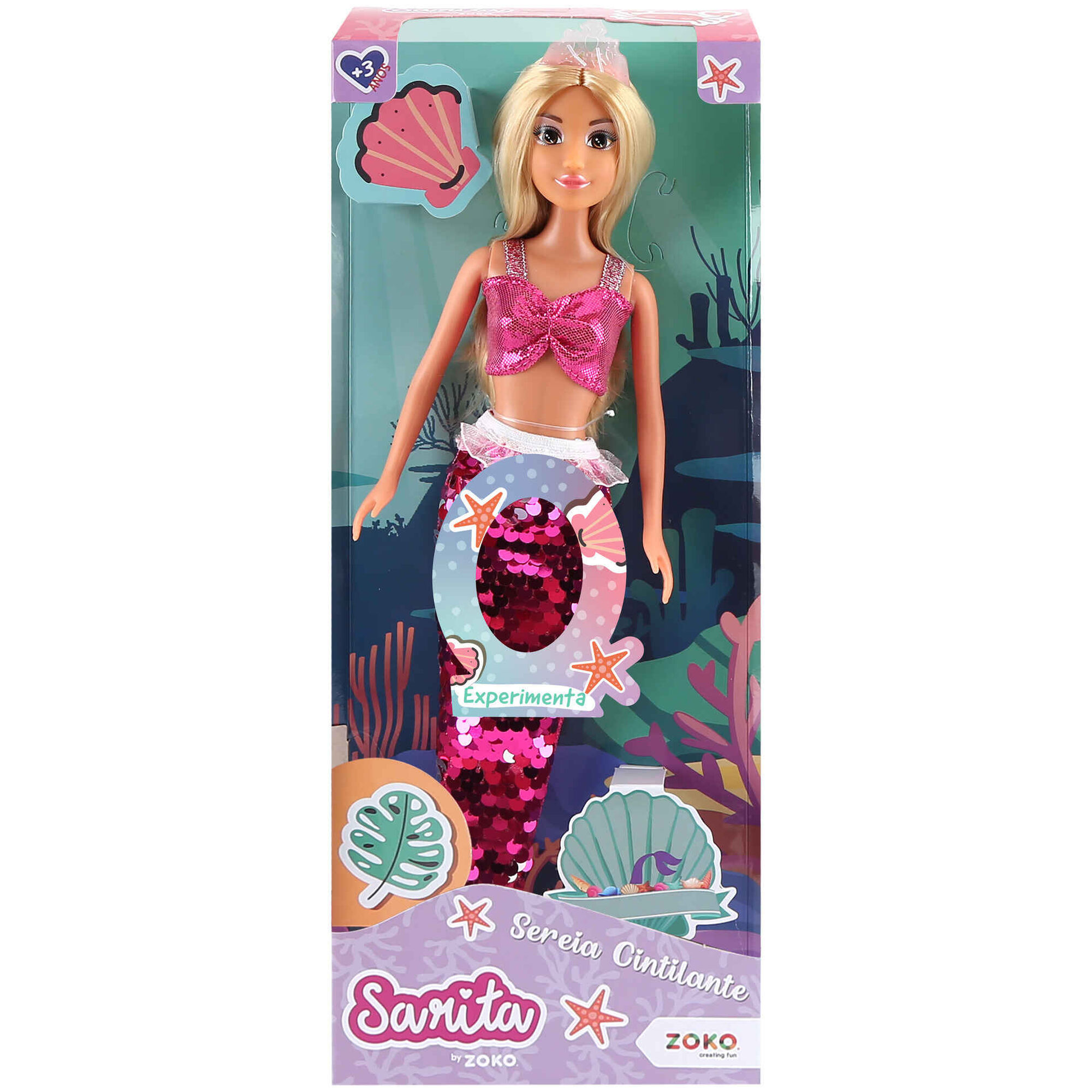 Zoko Sarita - Boneca Sereia Cauda Cintilante