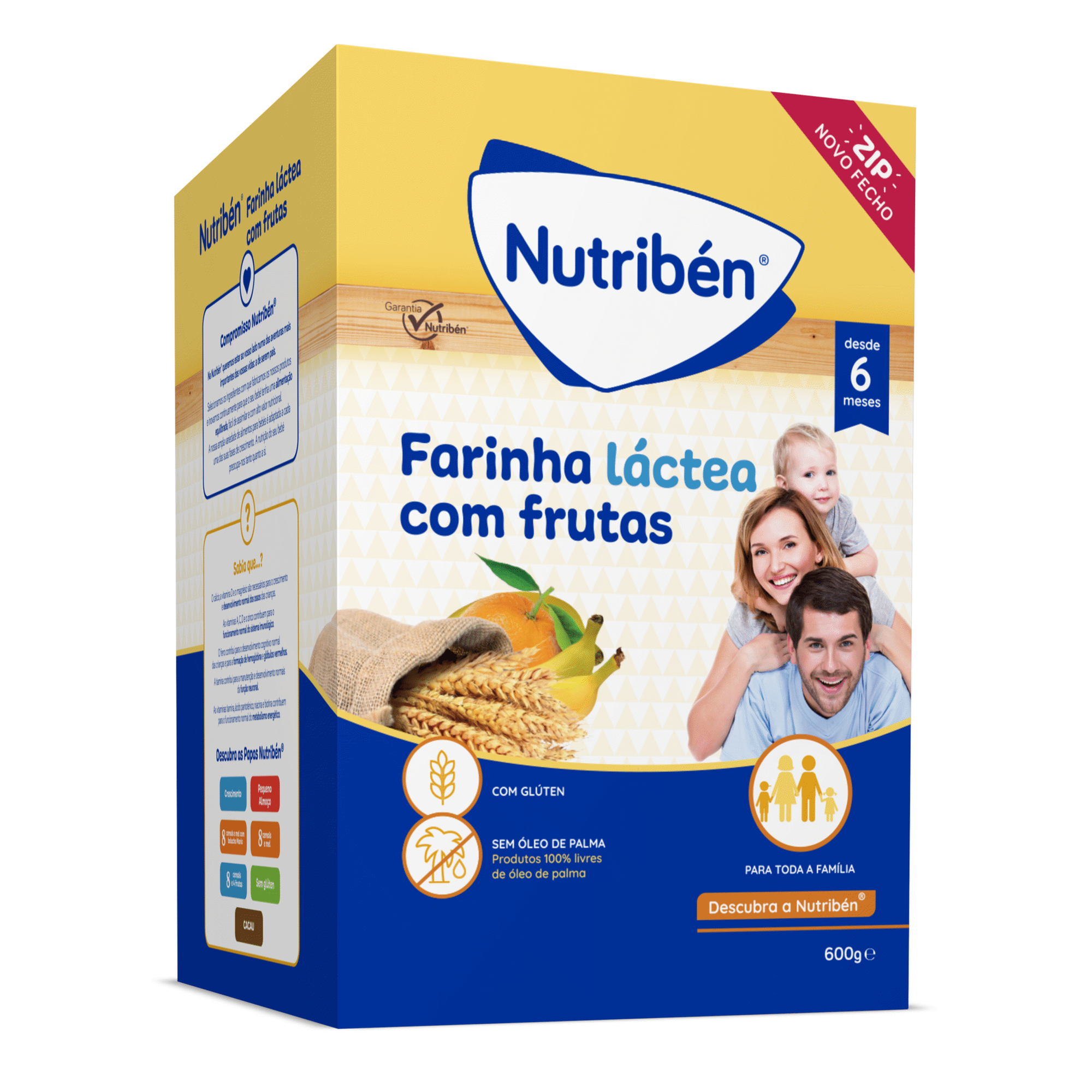 Papa Infantil Farinha Láctea com Frutas +6M