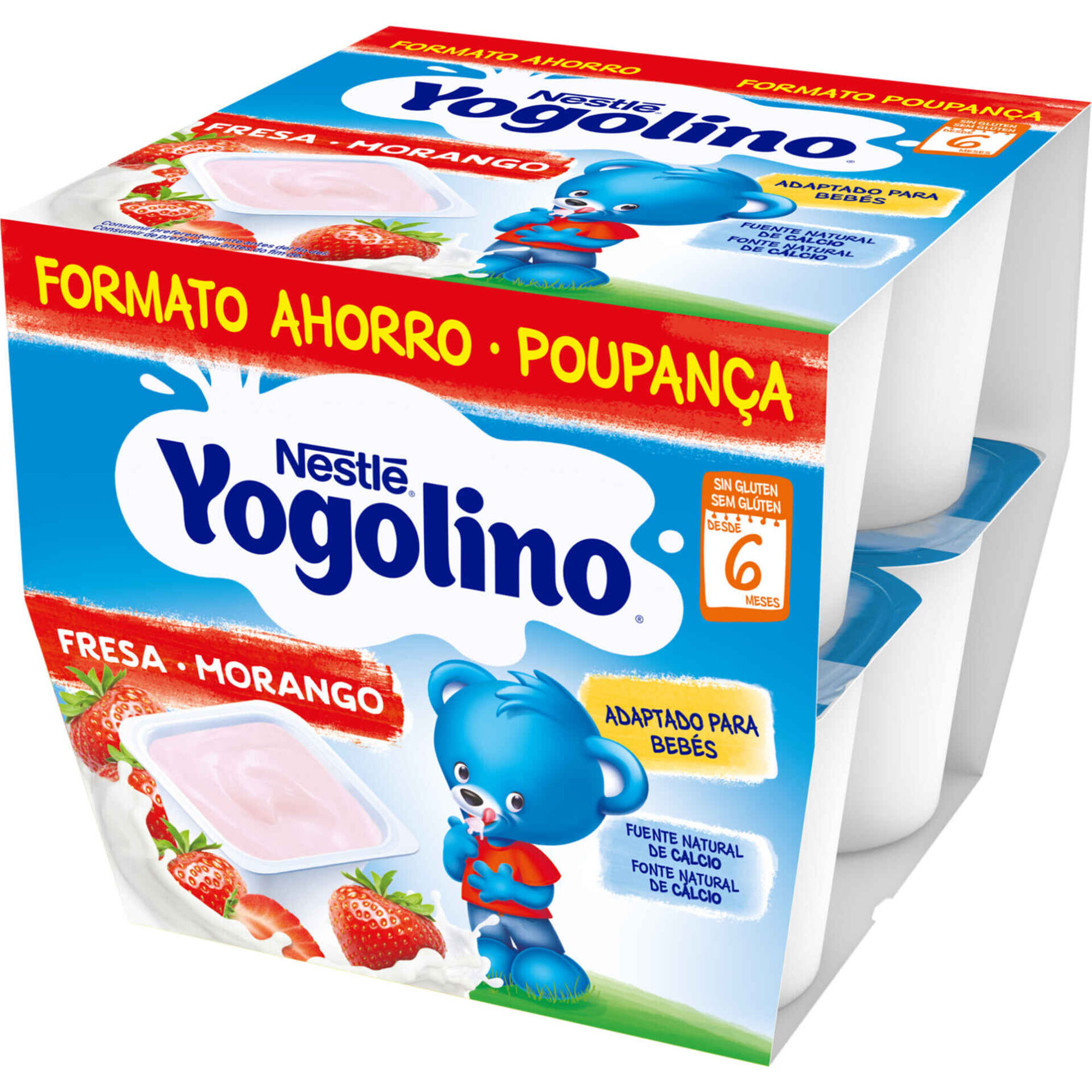 Pack Poupan&ccedil;a Iogurte de Morango Yogolino