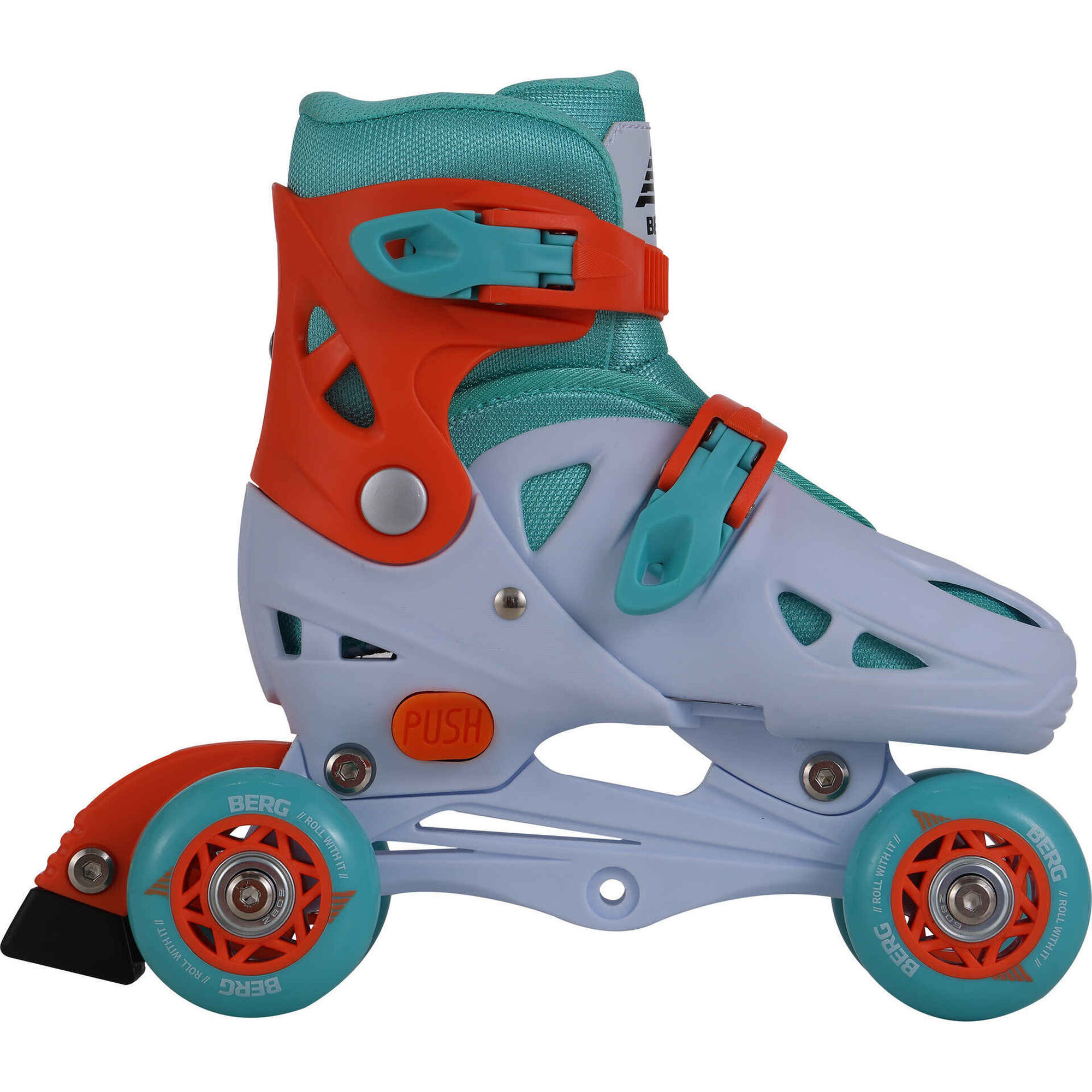 Patins de Crian&ccedil;a 3 em 1 Laranja e Verde Berg