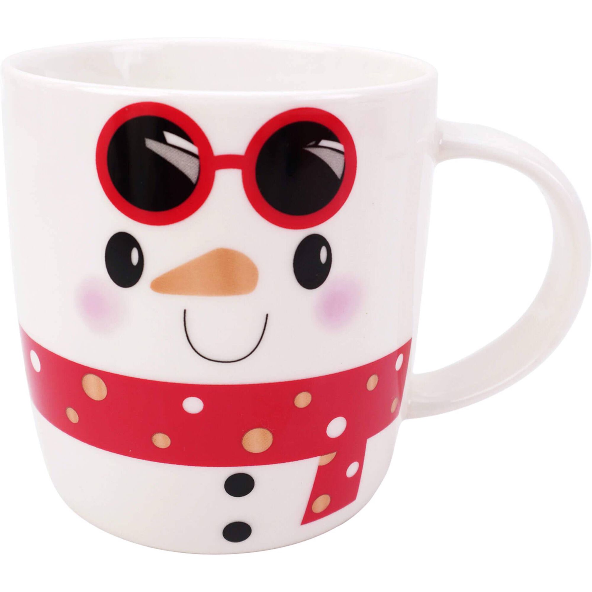 Caneca Boneco Neve com Óculos