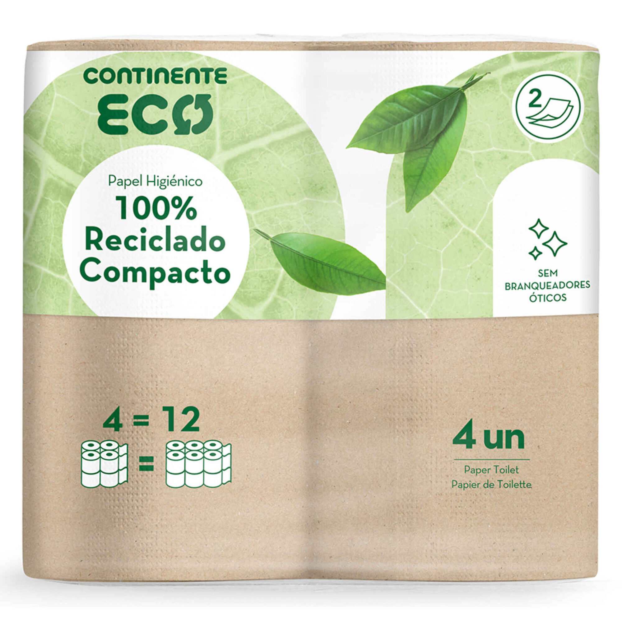 Papel Higiénico 100% Reciclado Compacto