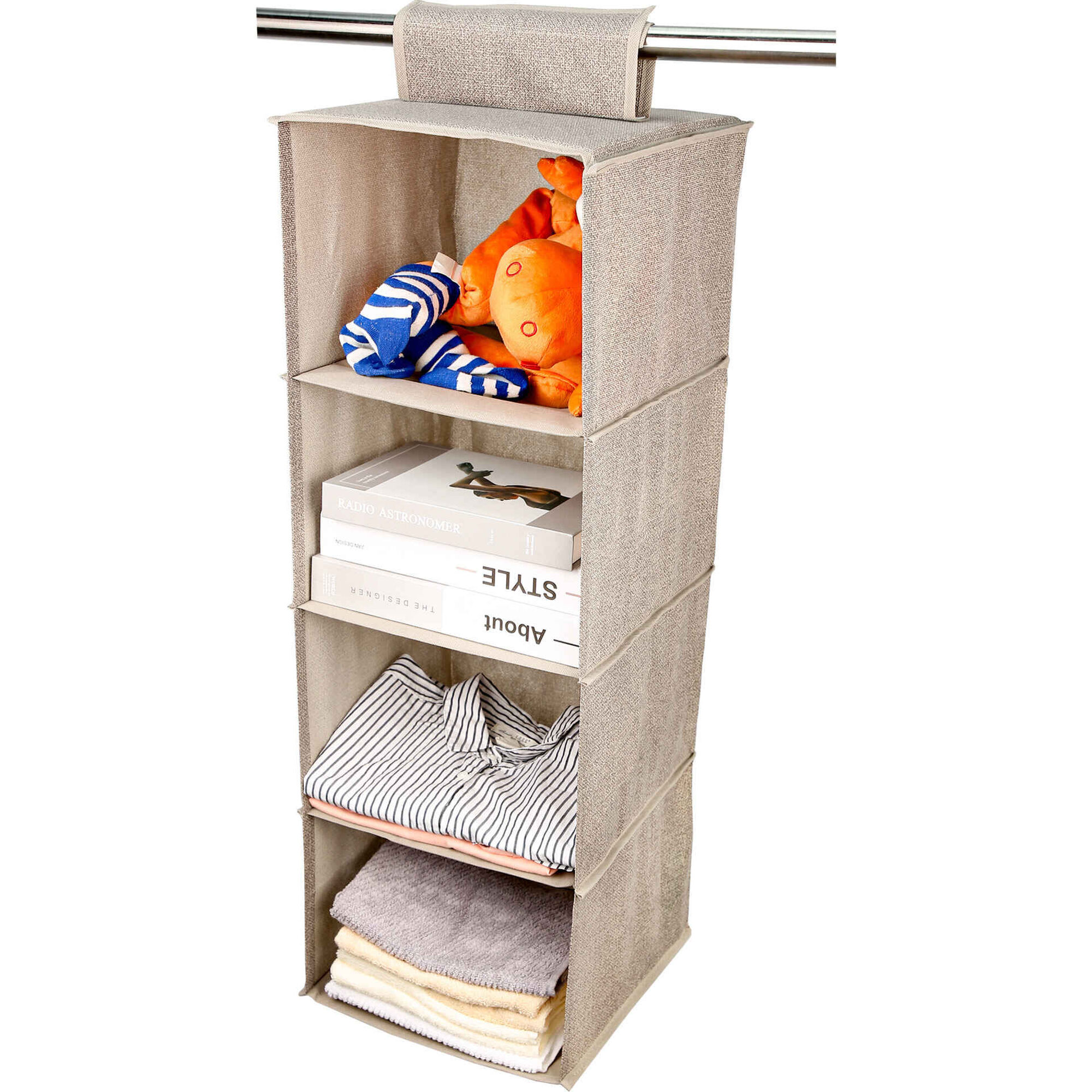 Organizador Armário com 4 Divisórias Bege