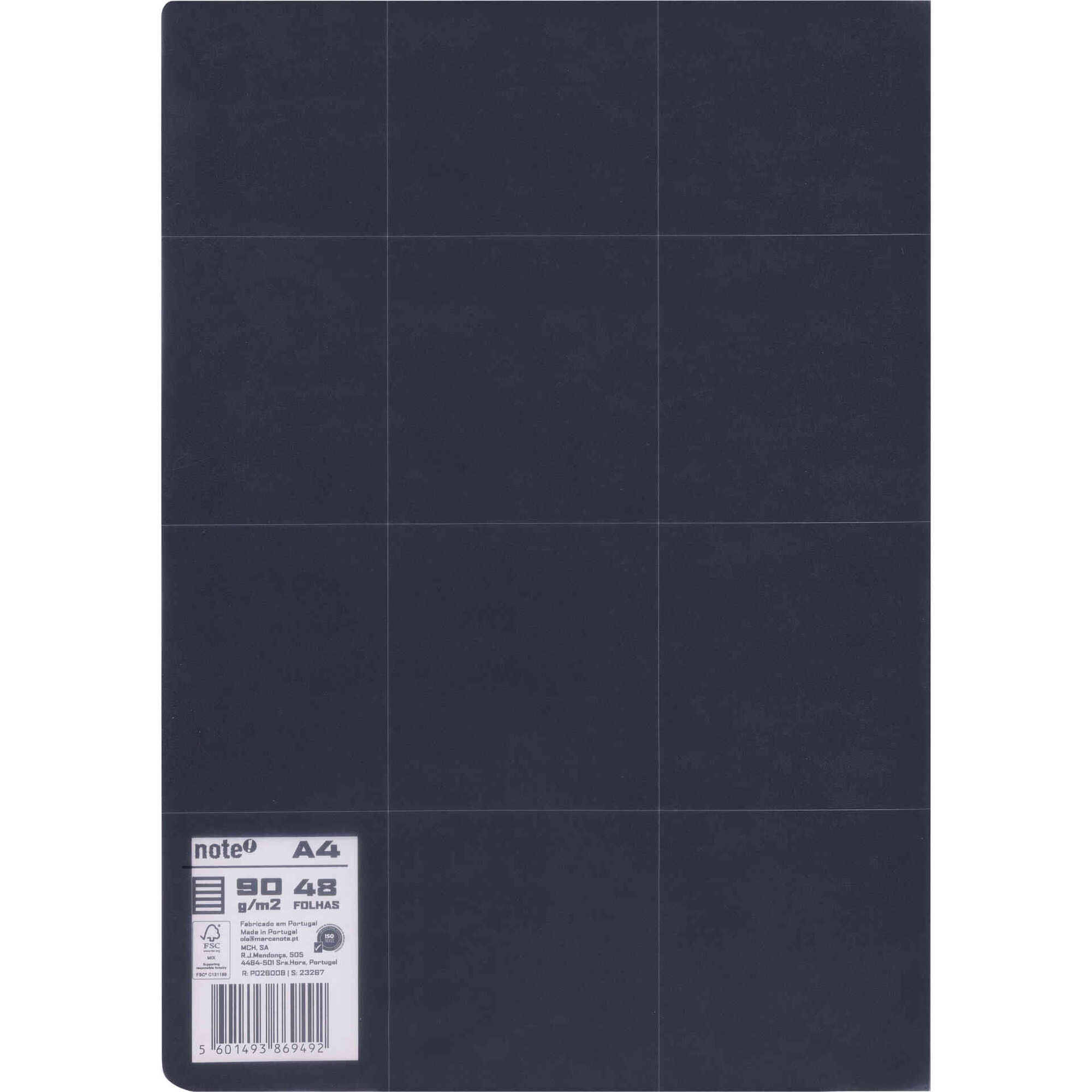 Caderno Note! Agrafado Flex&iacute;vel A4 Pautado Preto Pure para App Leccit