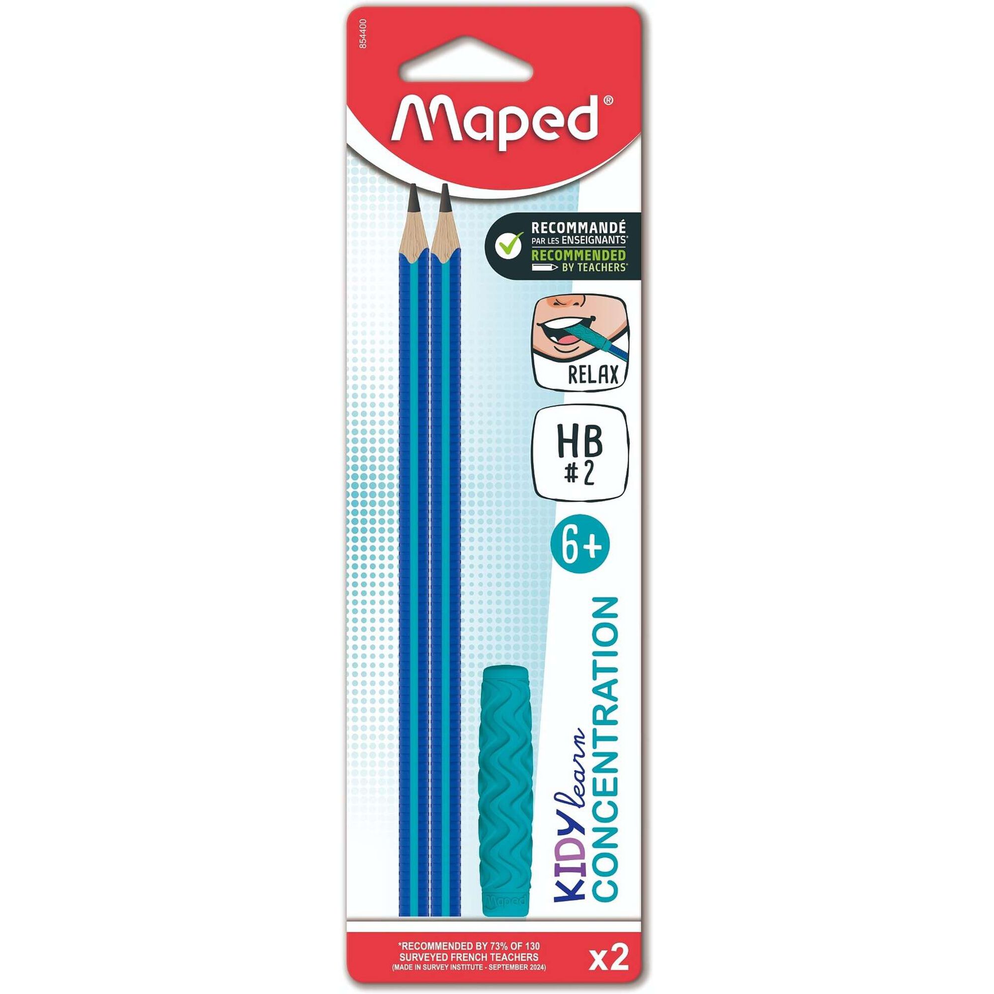 L&aacute;pis e Topper Kidy Learn Concentration Azul Maped