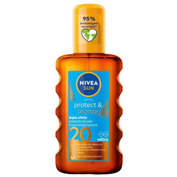 Protetor Solar Spray Protect & Bronze FPS 20 Nivea Sun