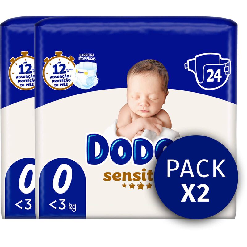 Fraldas Sensitive < 3kg T0 Dodot
