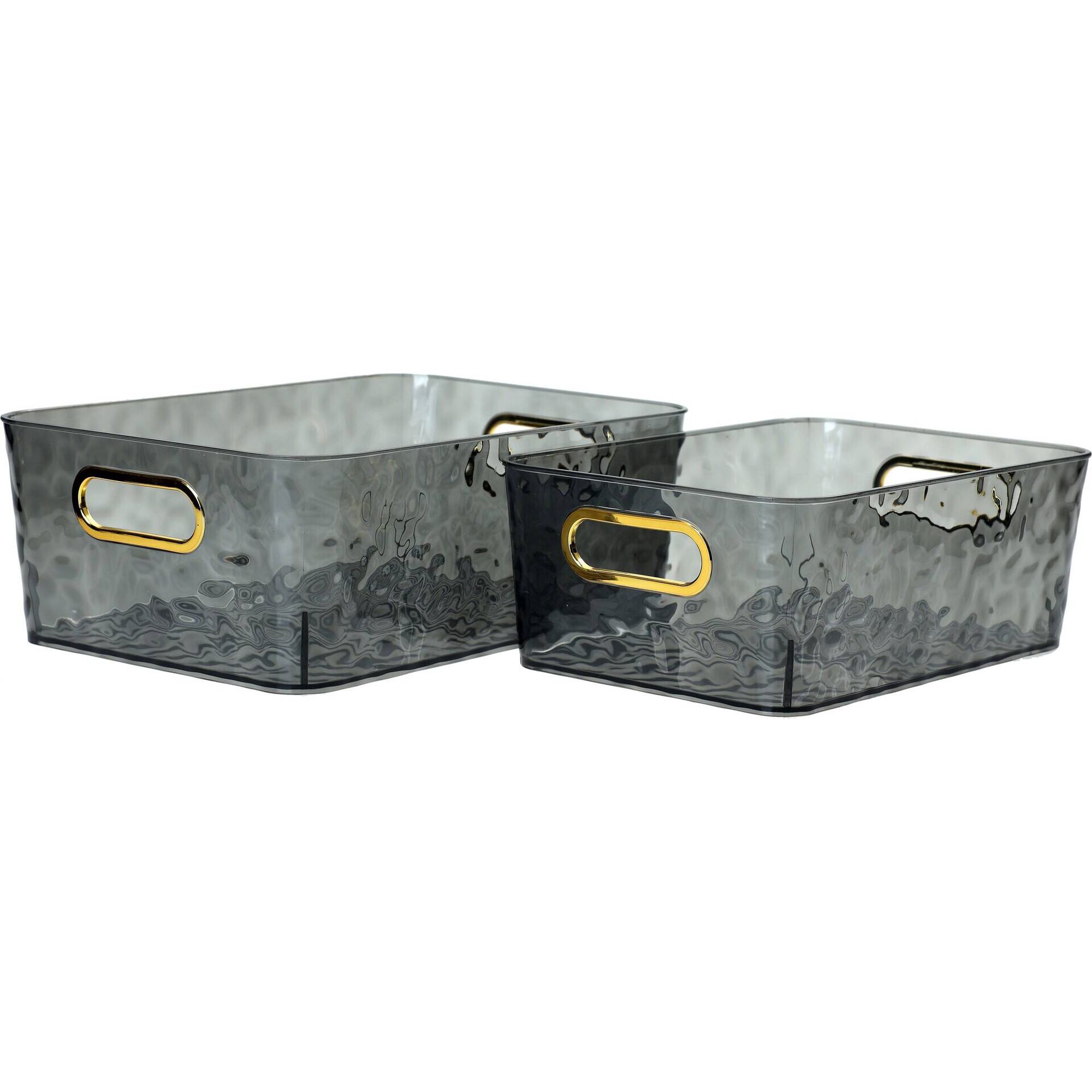 Cesto Acrílico Cinza Escuro