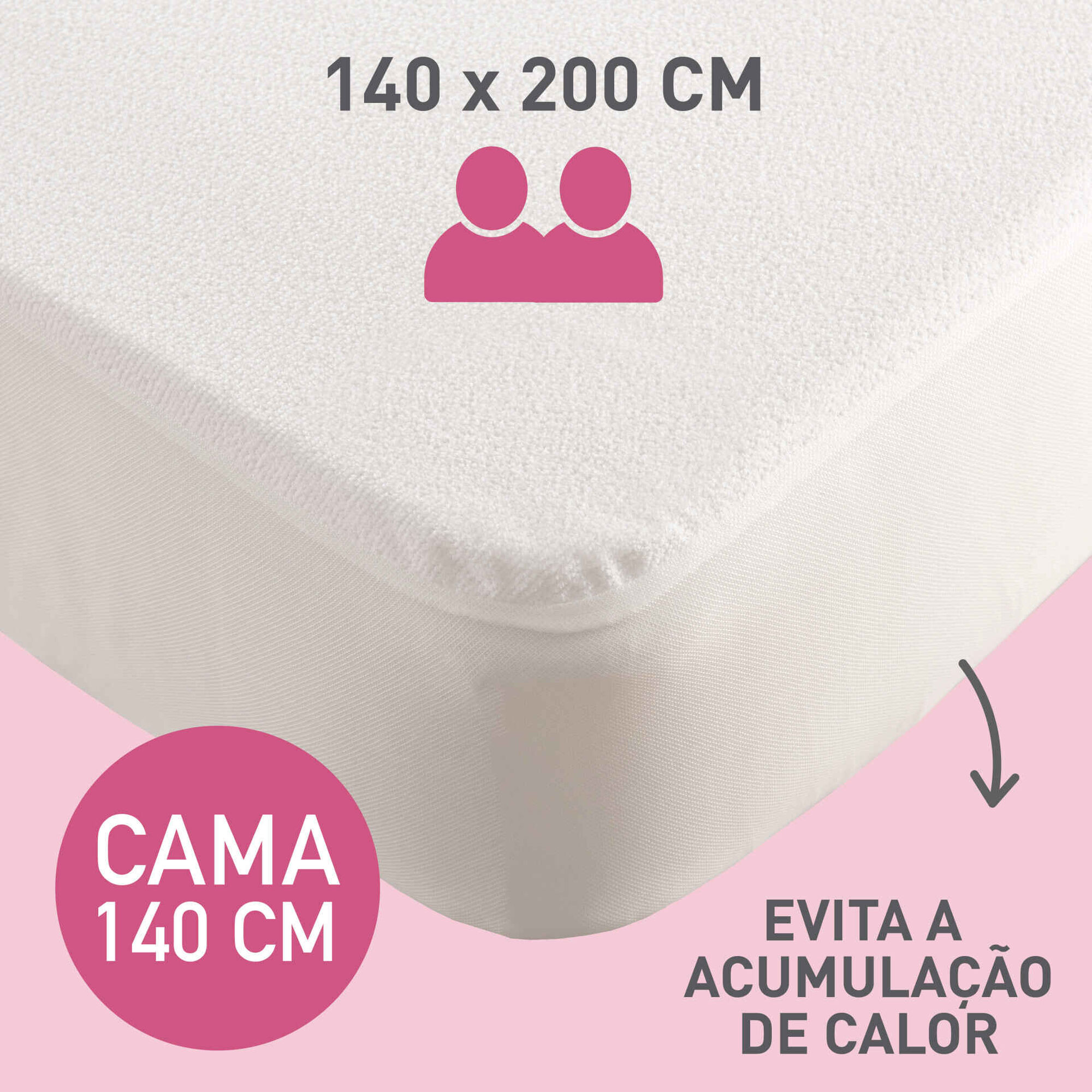 Protetor de Colch&atilde;o Imperme&aacute;vel e Respir&aacute;vel Kasa