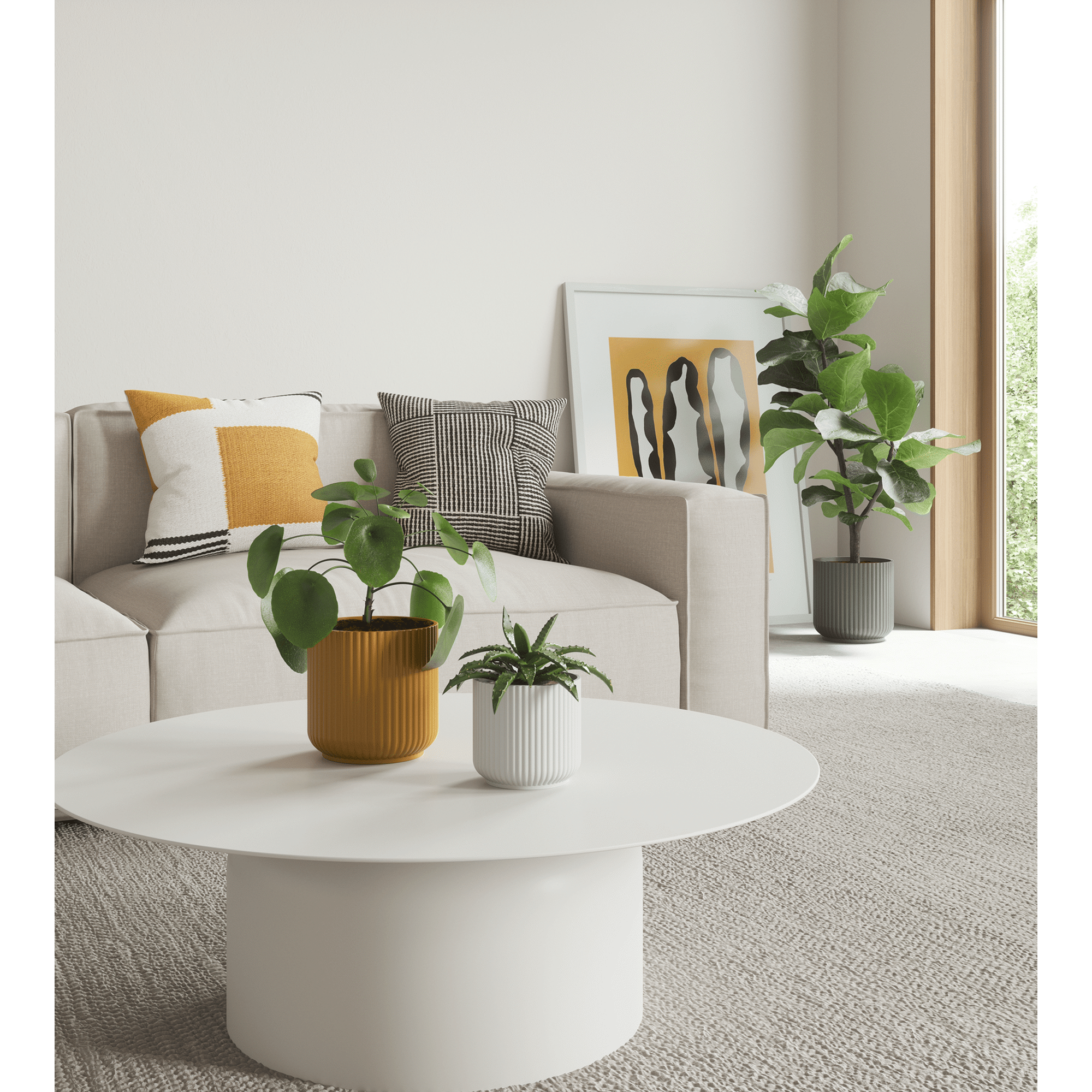 Vaso Redondo Faian&ccedil;a 12cm Branco Artevasi