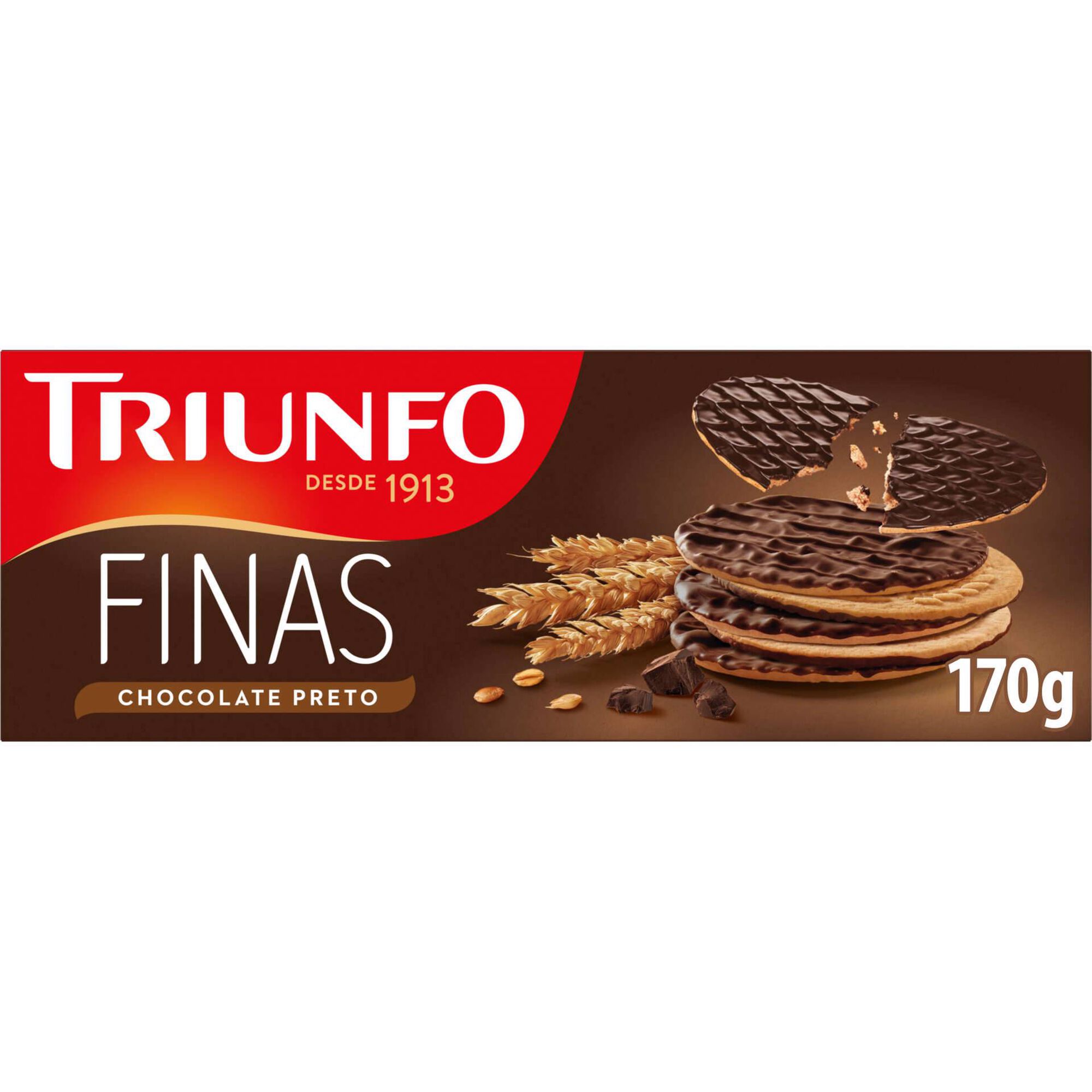 Bolachas Digestivas Finas com Chocolate Preto Triunfo