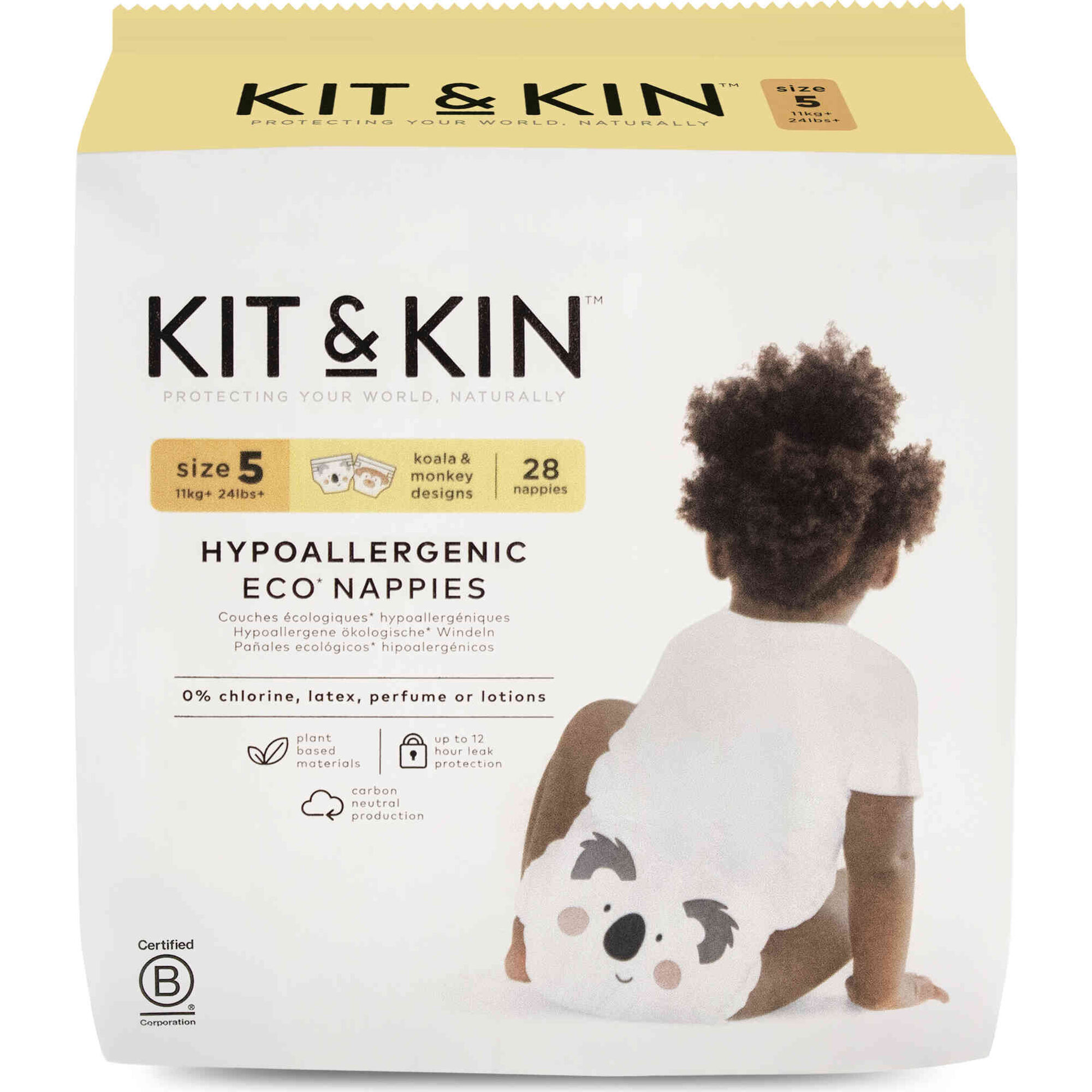 Fraldas Ecol&oacute;gicas 11+kg T5 Kit&Kin