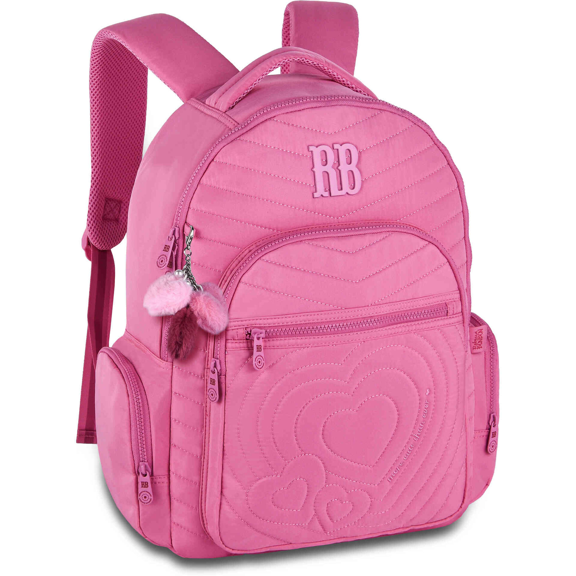 Mochila Corações Rosa