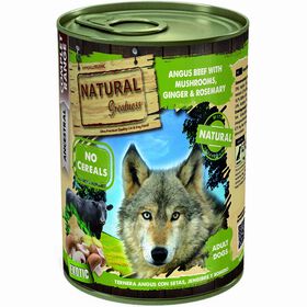 Comida H&uacute;mida para C&atilde;o Adulto Vaca e Cogumelos Natural Greatness