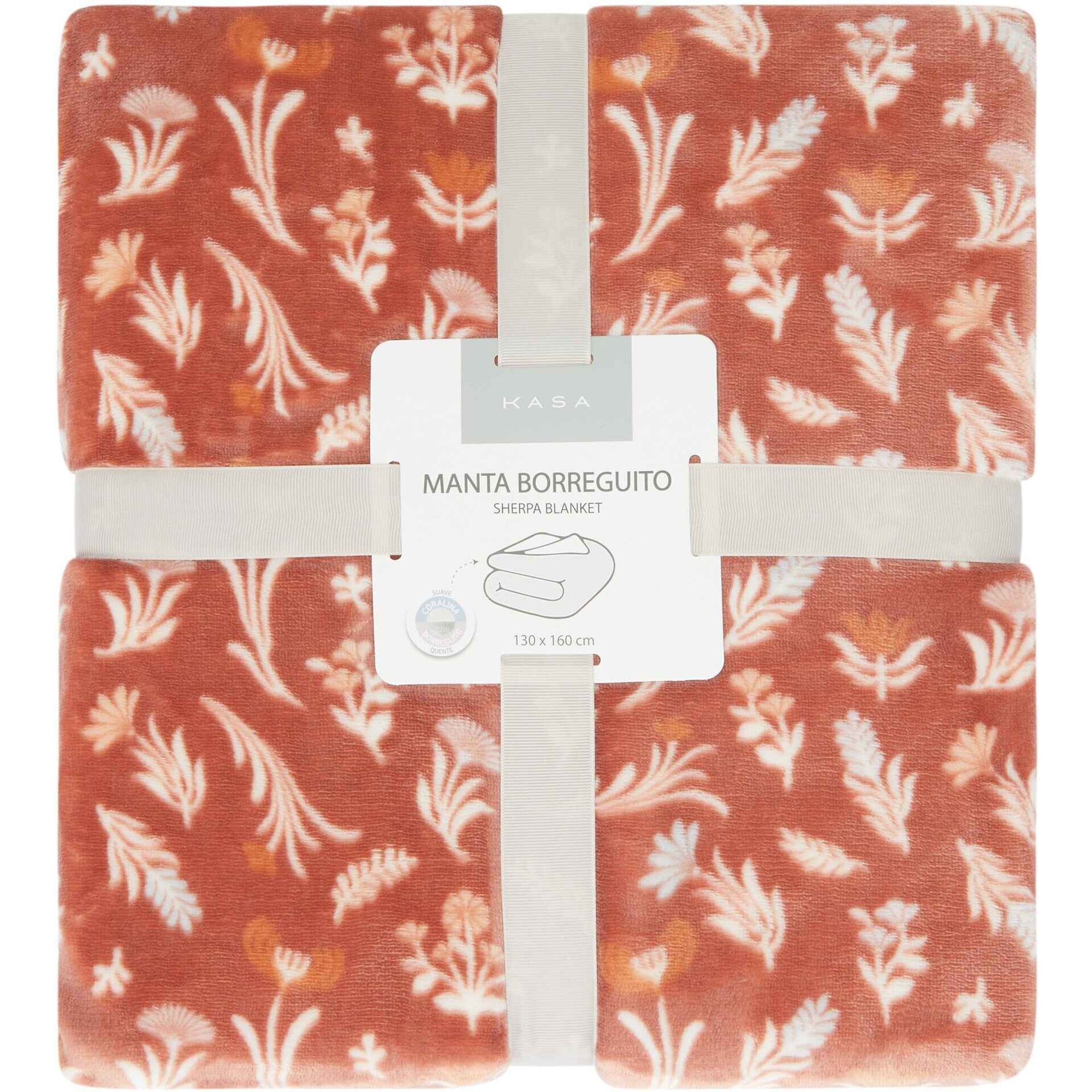 Manta Borreguito 130x160cm Rosa Plantópia