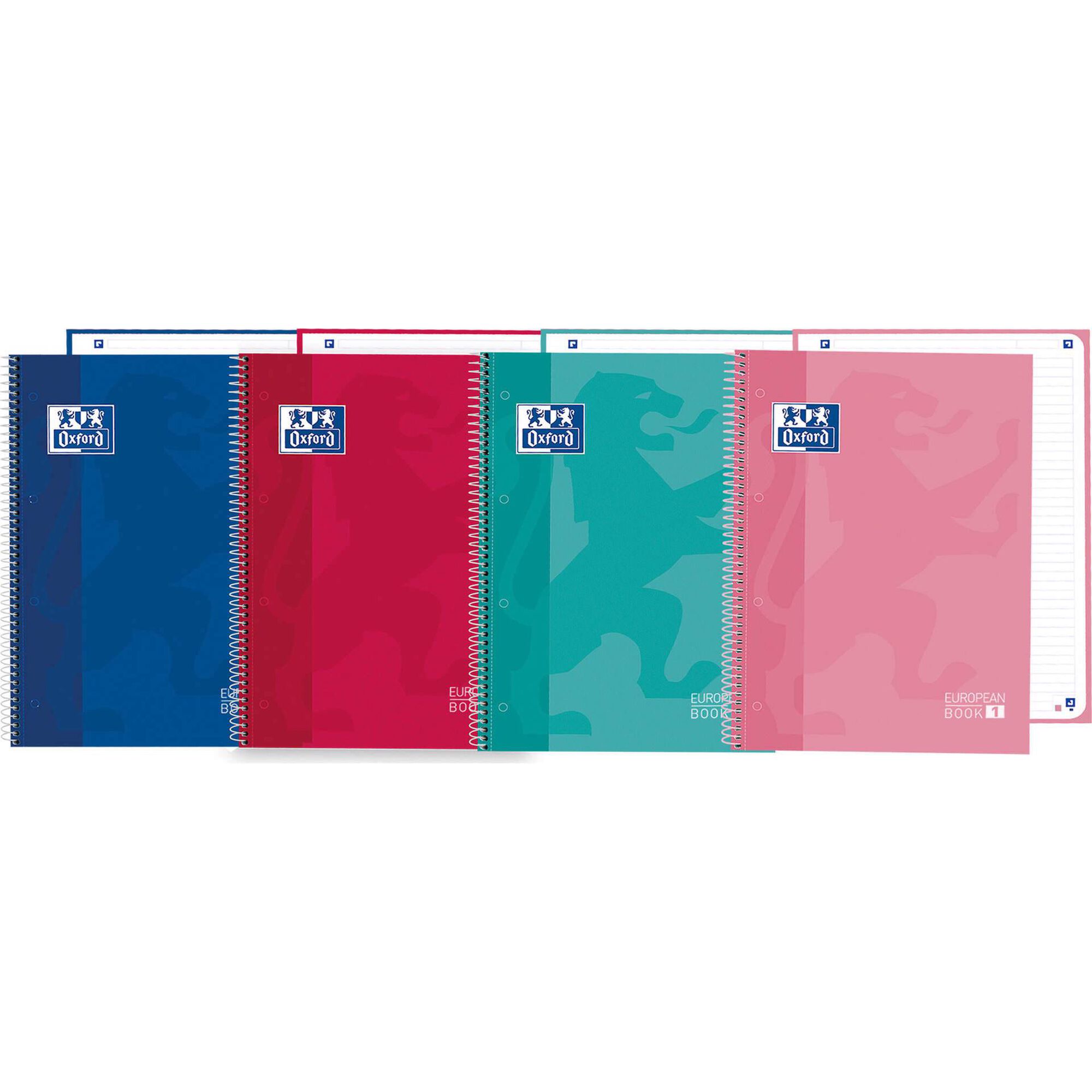 Caderno Espiral Europeanbook 1 Classic A5 Pautado (v&aacute;rias cores) Oxford