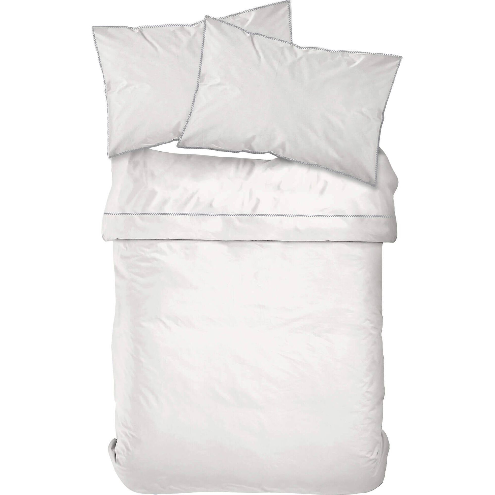 Conjunto Capa Edredão Algodão Percal 240x220cm Branco