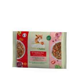 Comida H&uacute;mida para Gato Adulto Vaca e Peru Saquetas Affinity Ultima Nature
