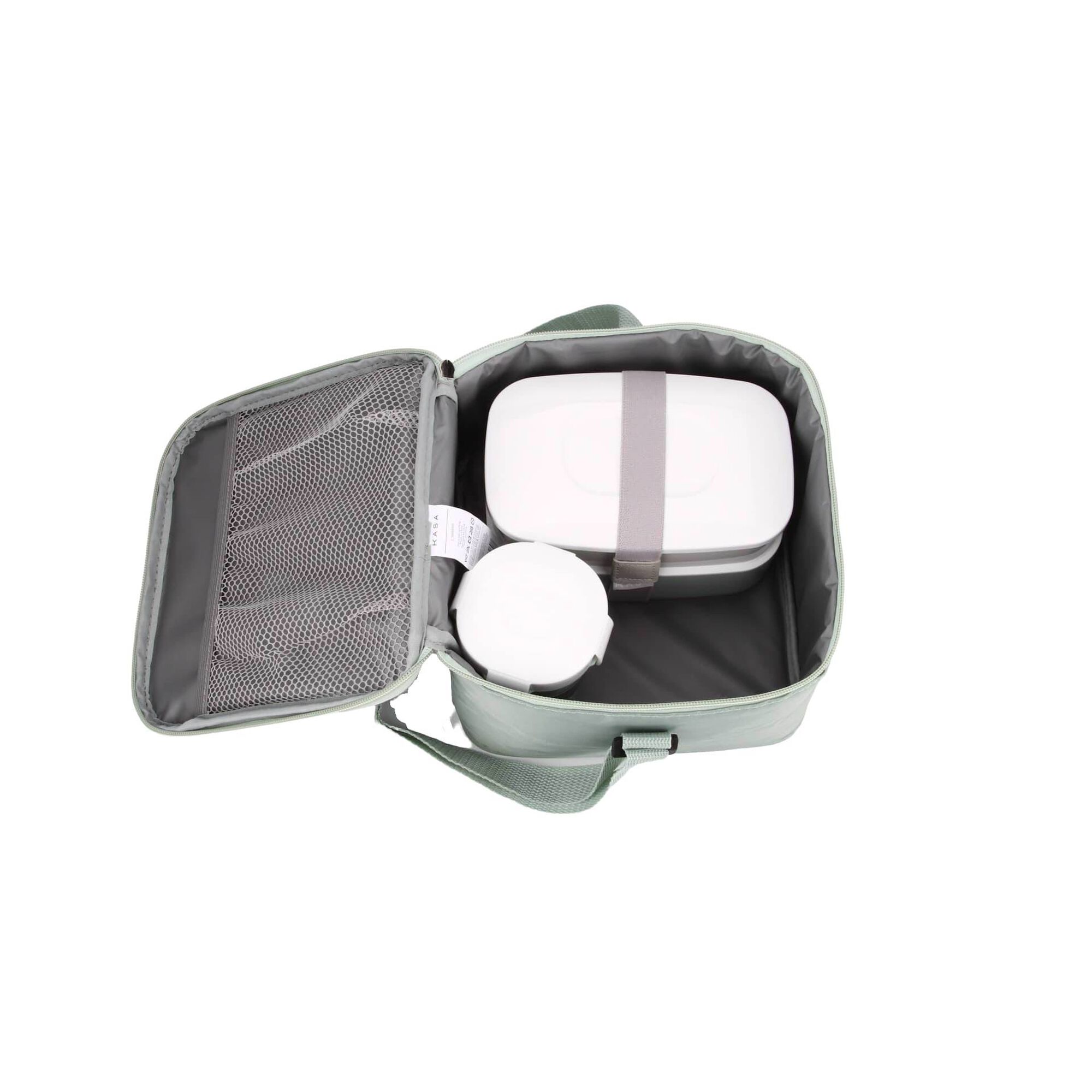 Conjunto Saco Térmico Tiracolo e 3 Caixas Verde 4 My Lunch