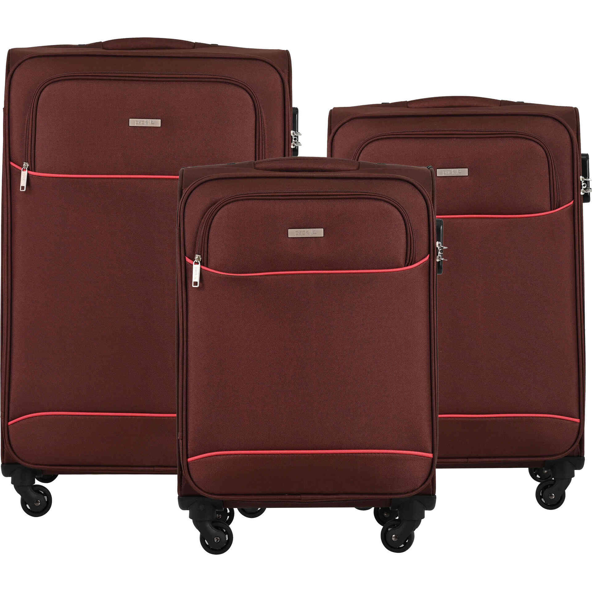 Mala de Viagem Grande 4 Rodas Bordeuax Bordéus