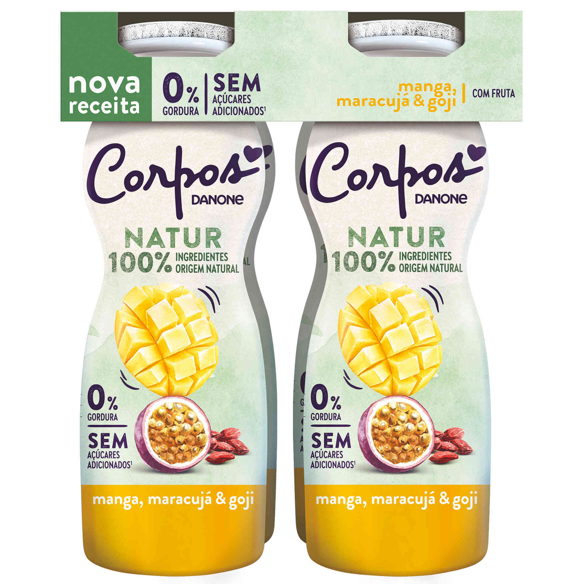 Iogurte Líquido Magro Triplo Zero Manga, Maracujá e Goji Iogurte Líquido Magro Triplo Zero Manga, Maracujá e Goji