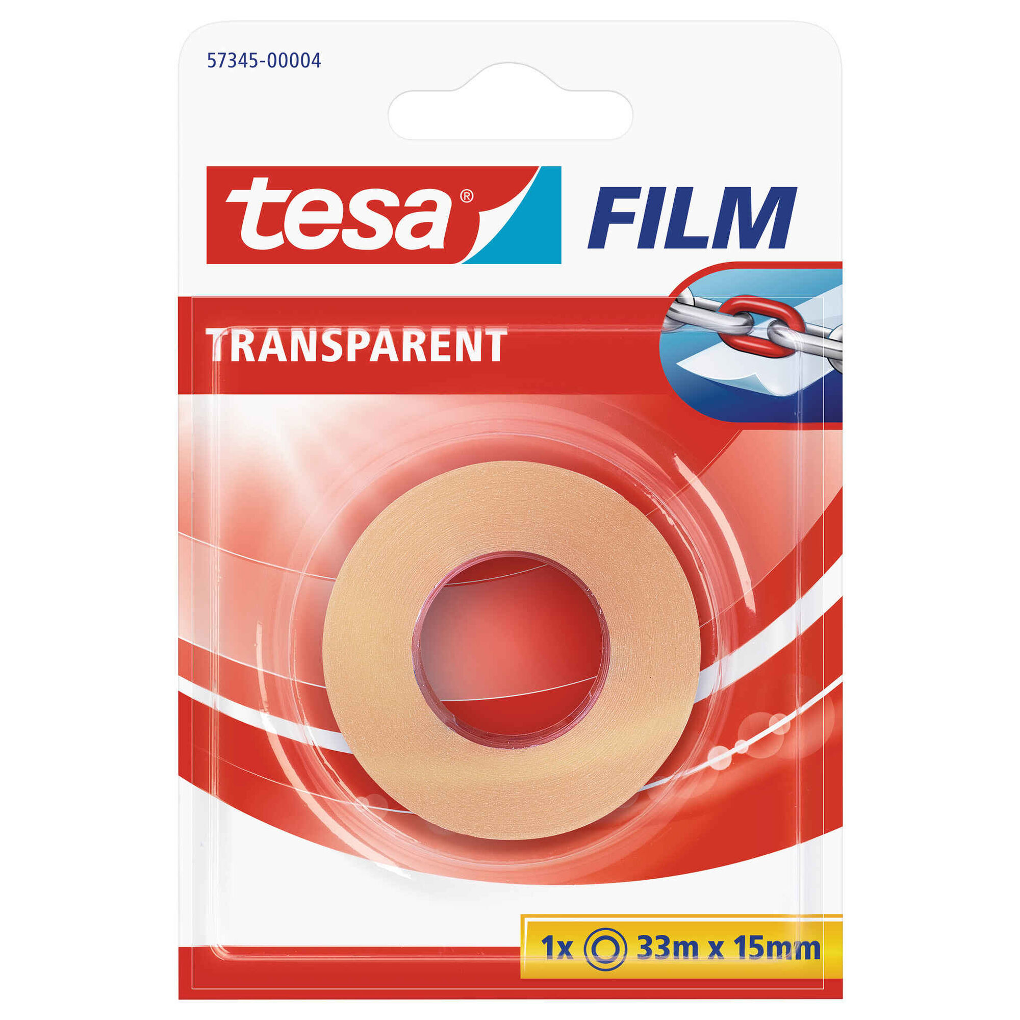 Fita Cola Transparente 33m x 15mm - 1 un - Tesa