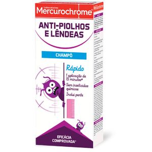 Champô Antipiolhos e Lêndeas Criança Mercurochrome