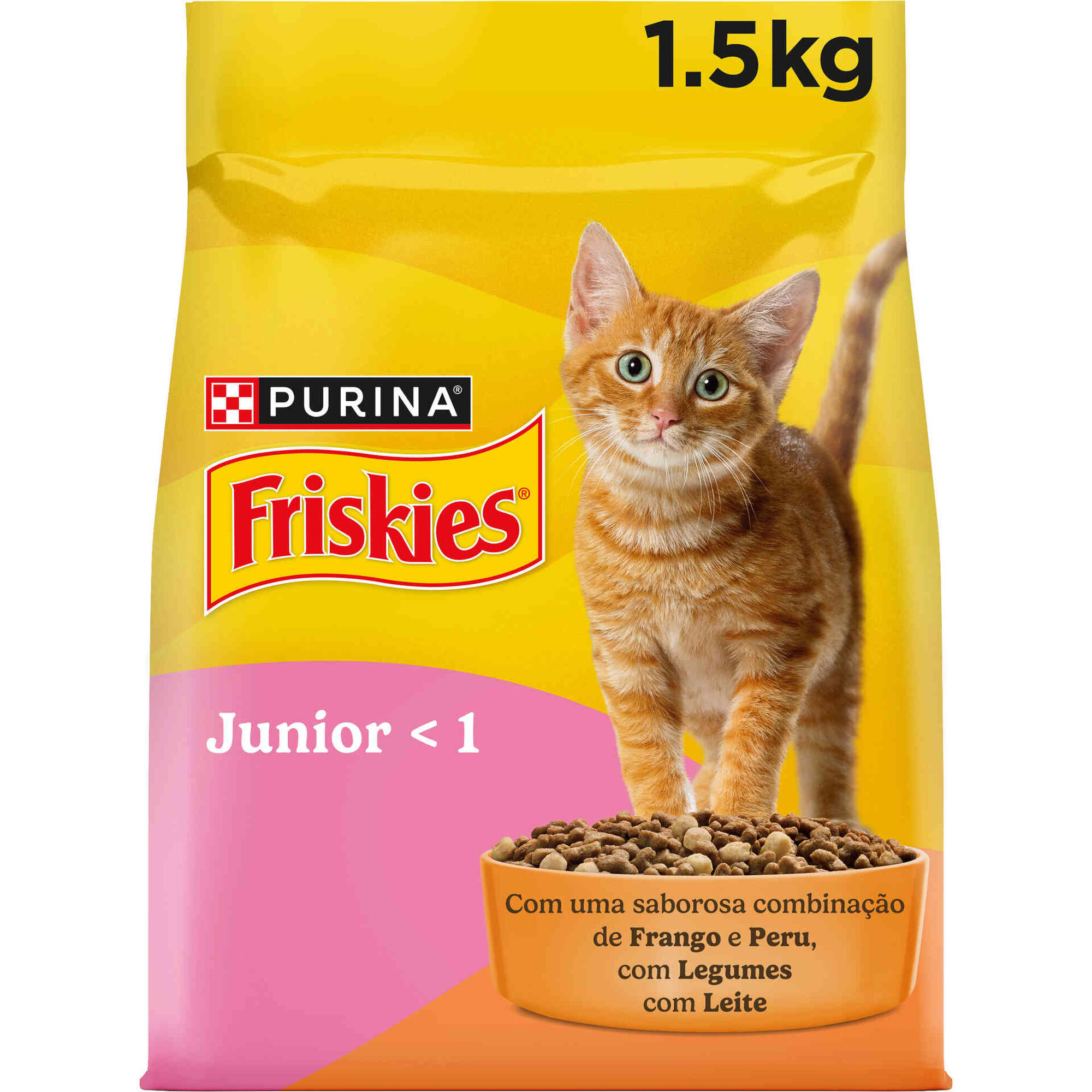 Ra&ccedil;&atilde;o para Gato J&uacute;nior Frango e Legumes Purina Friskies