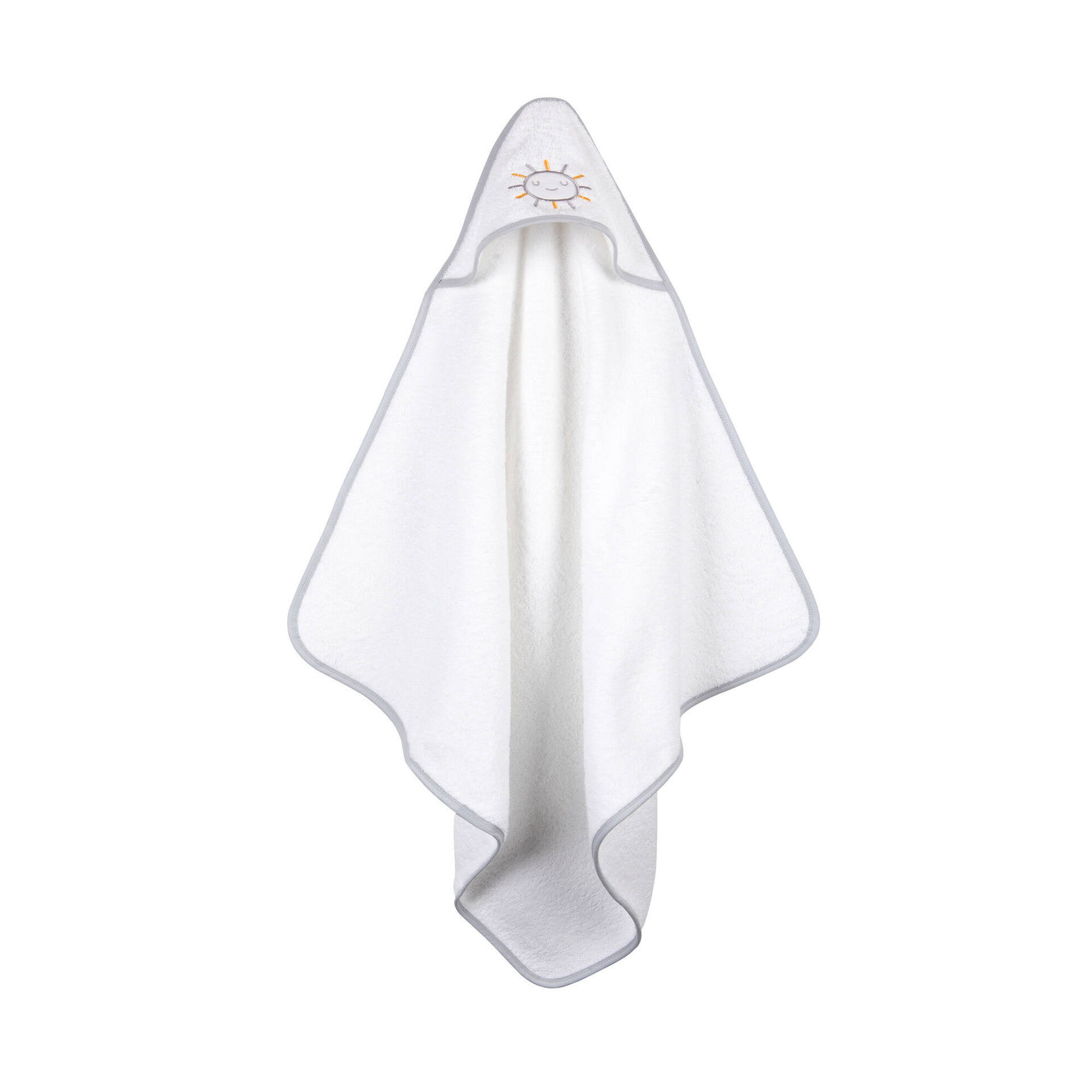 Toalha Com Bordado Sol Cinza