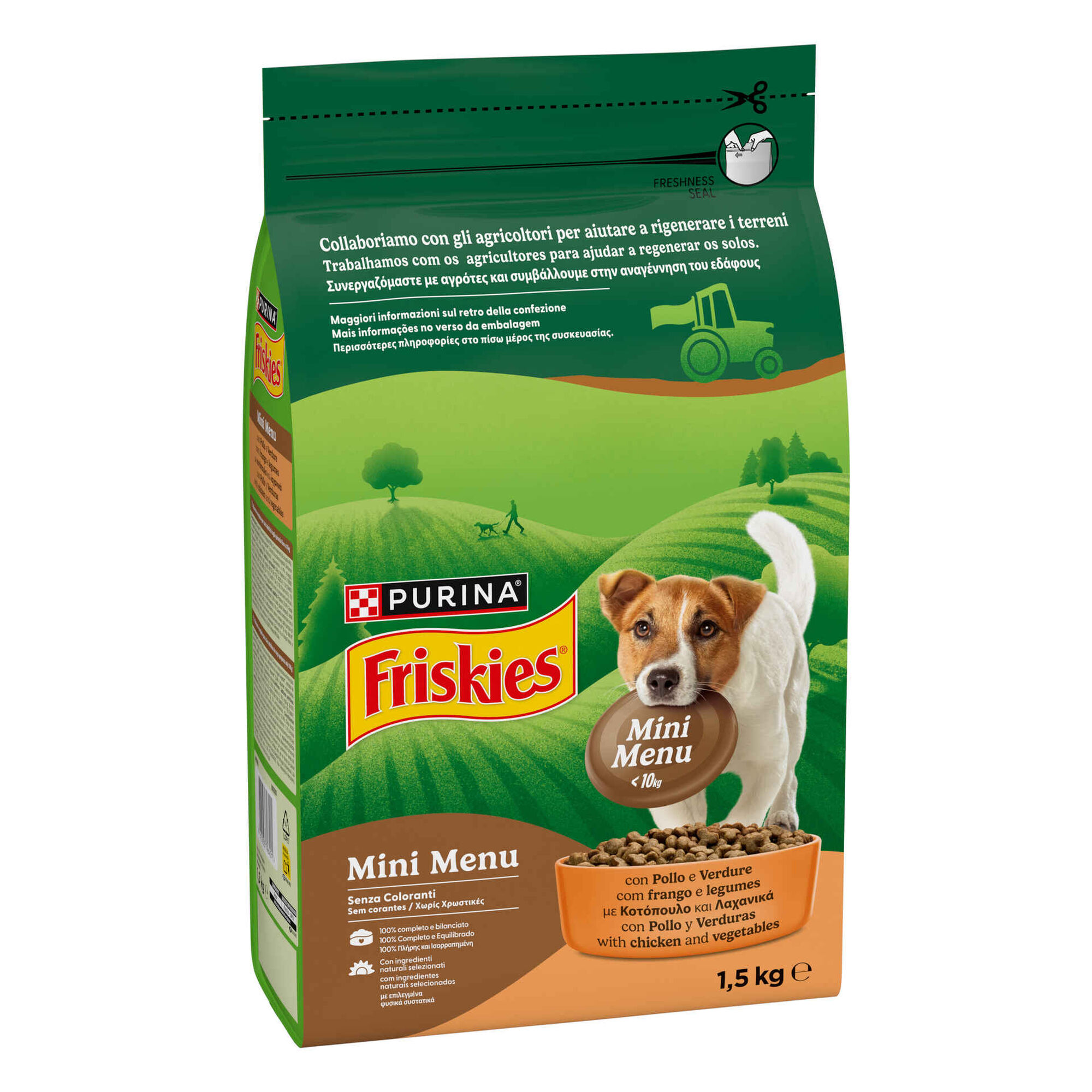 Ra&ccedil;&atilde;o para C&atilde;o Adulto Mini Menu Frango e Legumes Purina Friskies