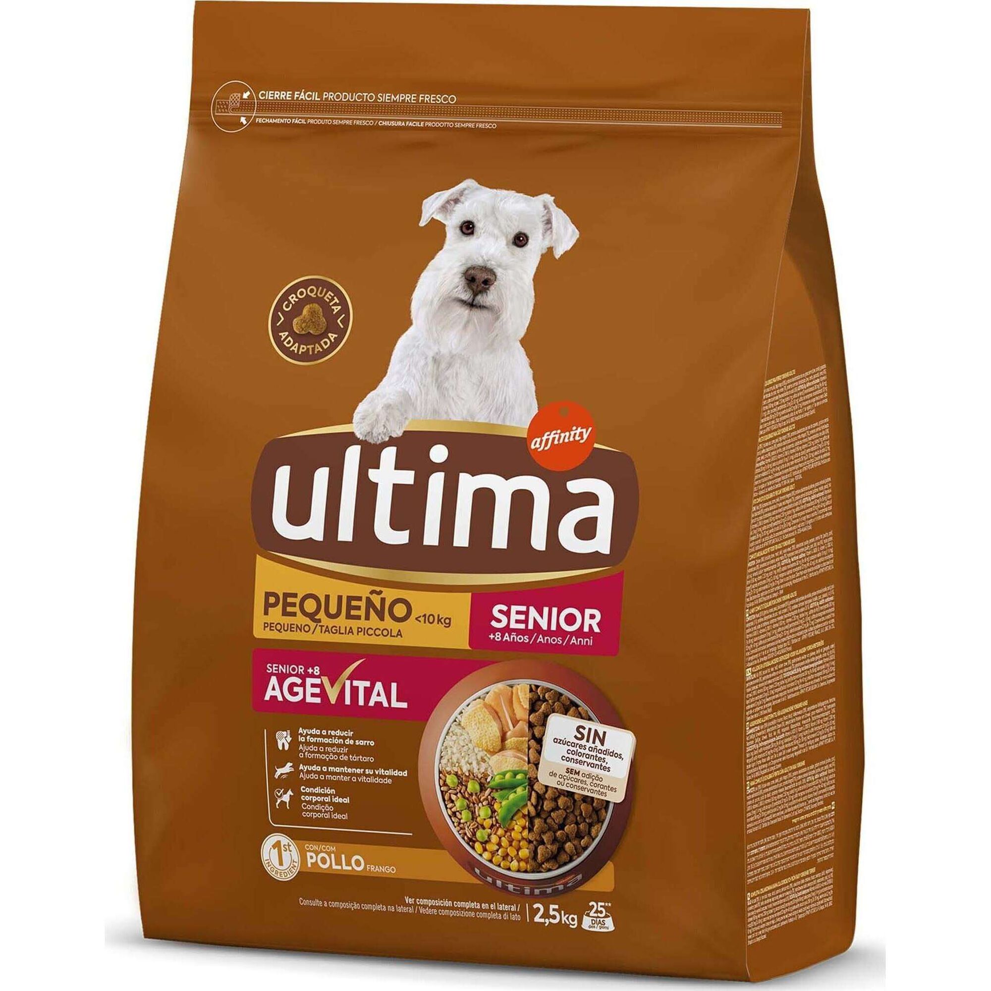 Ra&ccedil;&atilde;o para C&atilde;o S&eacute;nior Affinity Ultima