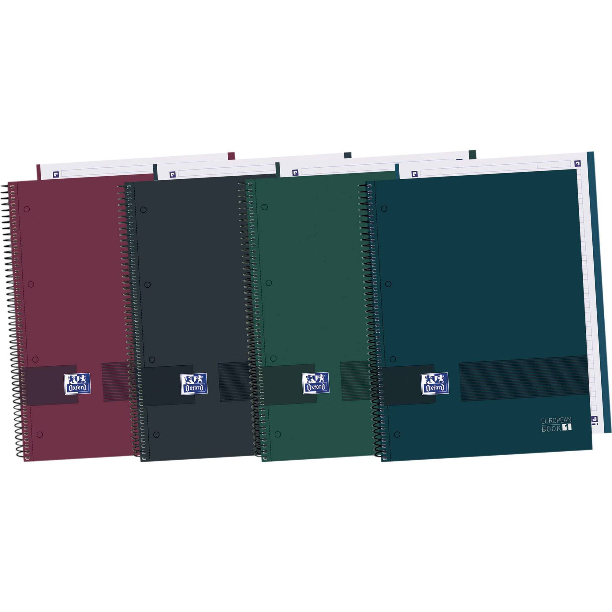 Caderno Espiral Europeanbook 1 Oxford&You A4 Pautado (v&aacute;rias cores) Oxford