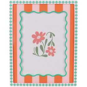 Moldura 18x13cm Riscas Laranja Kasa