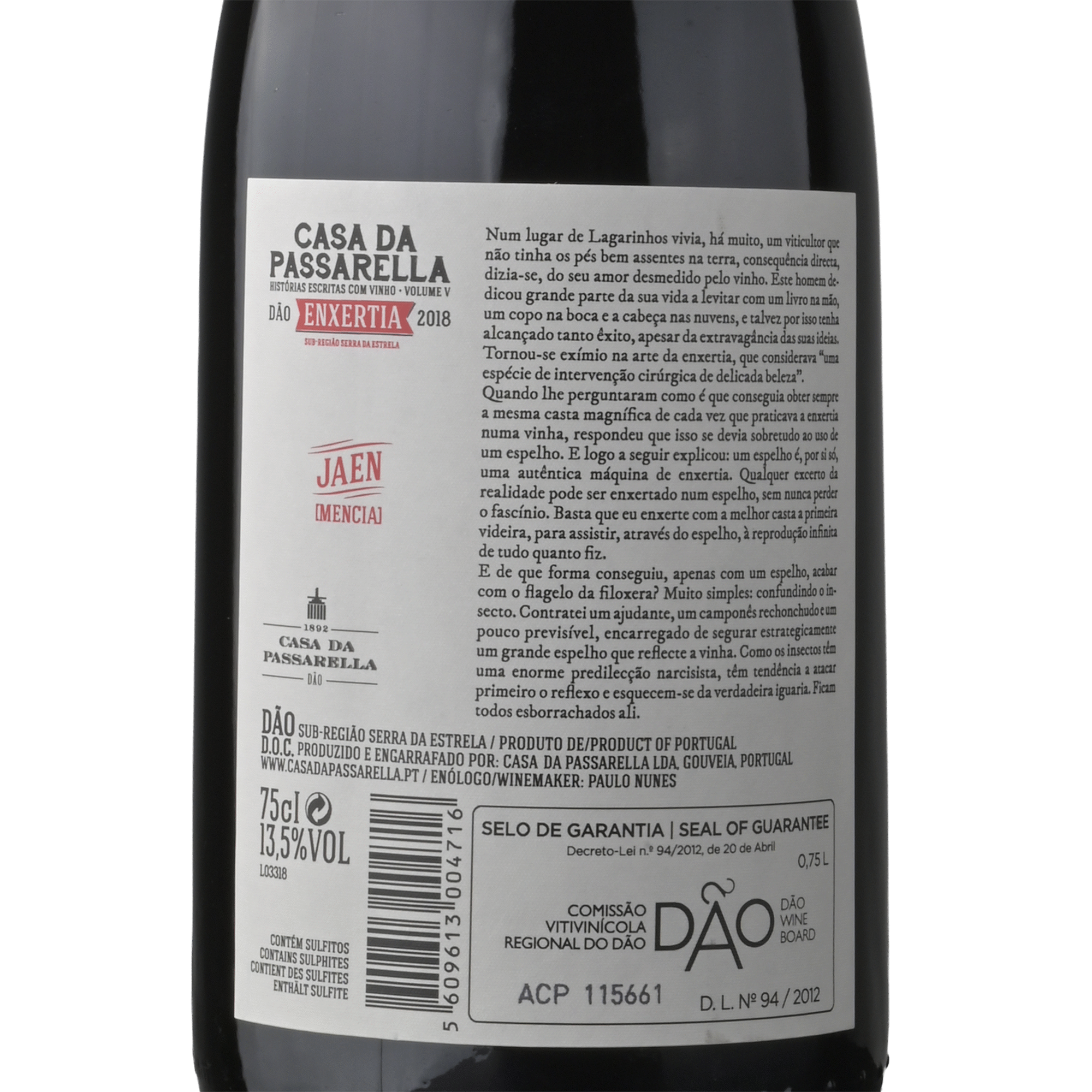 Casa da Passarella Enxertia D&atilde;o Vinho Tinto
