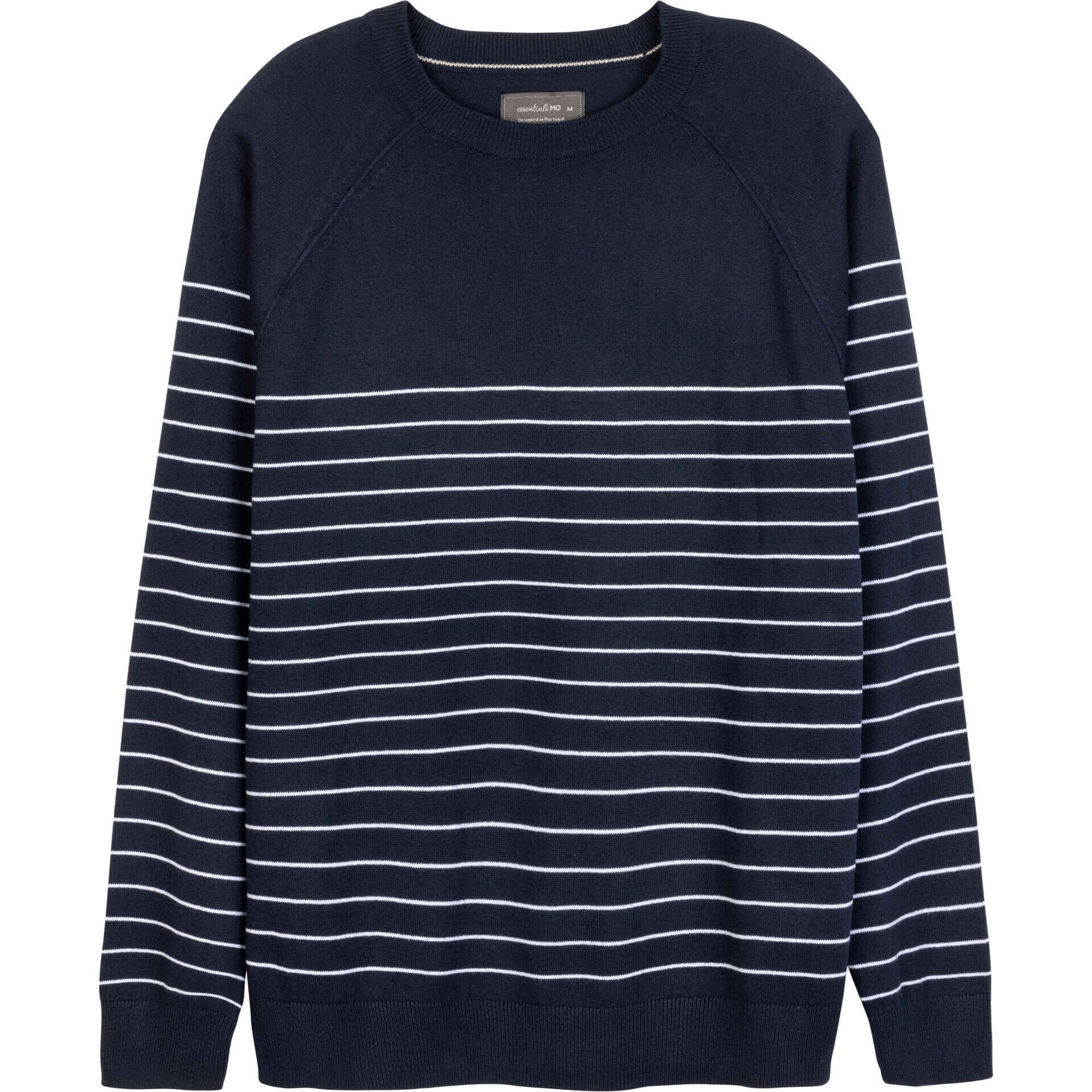 Camisola com Linhas Azul Escuro Camisola com Linhas Azul Escuro
