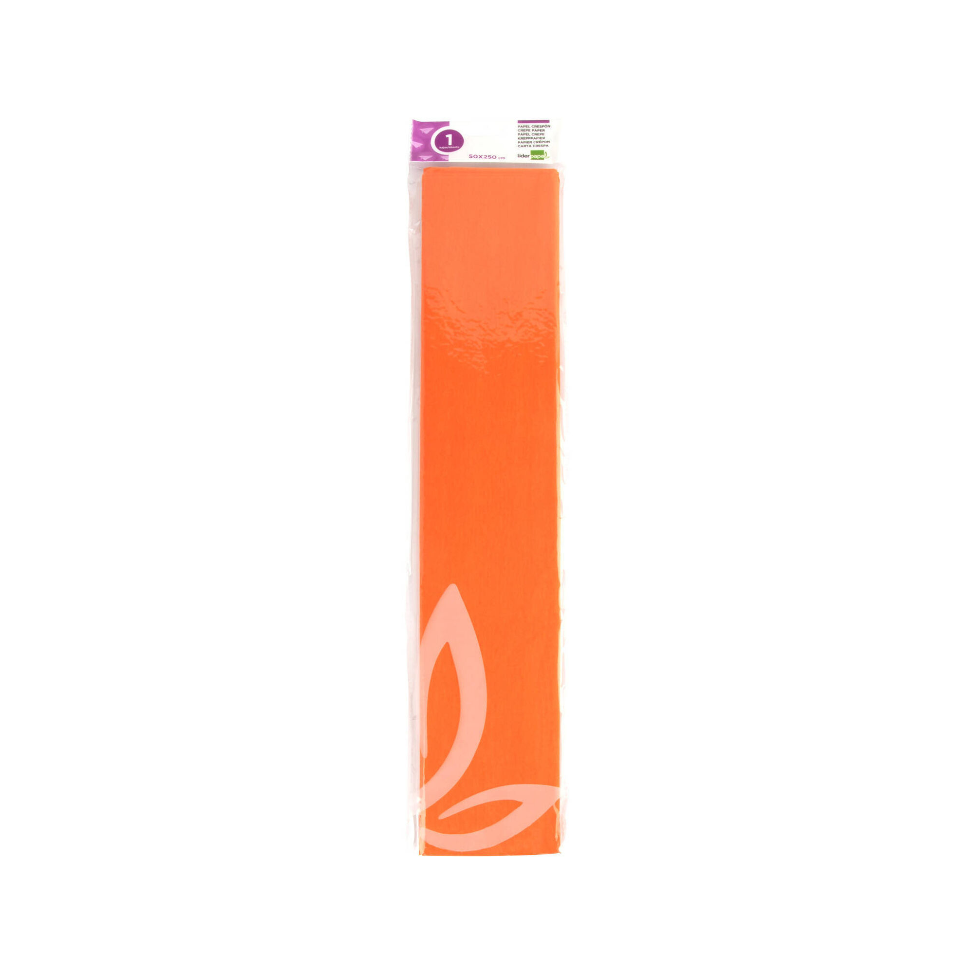 Papel Crepe Laranja 50x25cm Papel Crepe Laranja 50x25cm