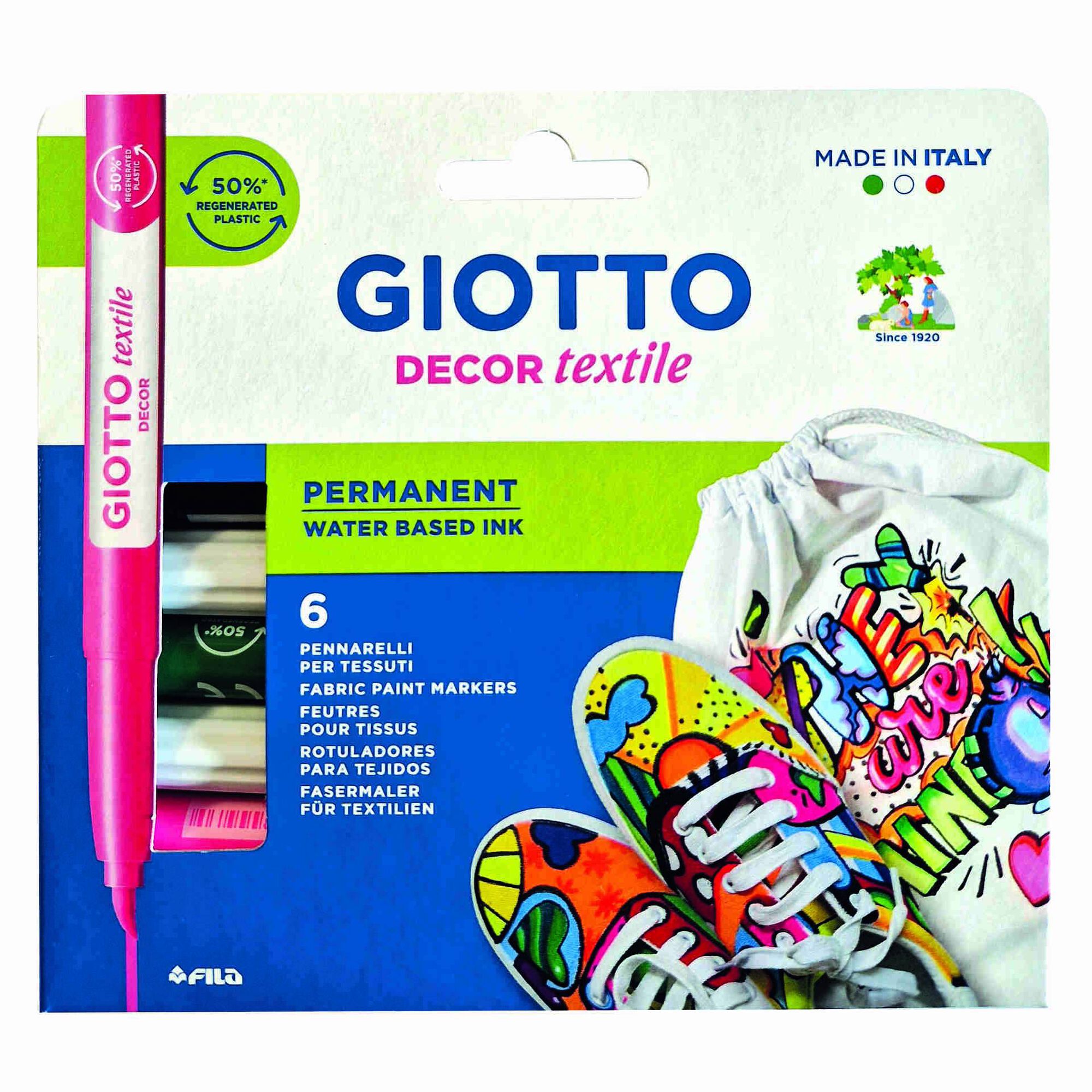 Marcadores de Colorir para T&ecirc;xteis Giotto