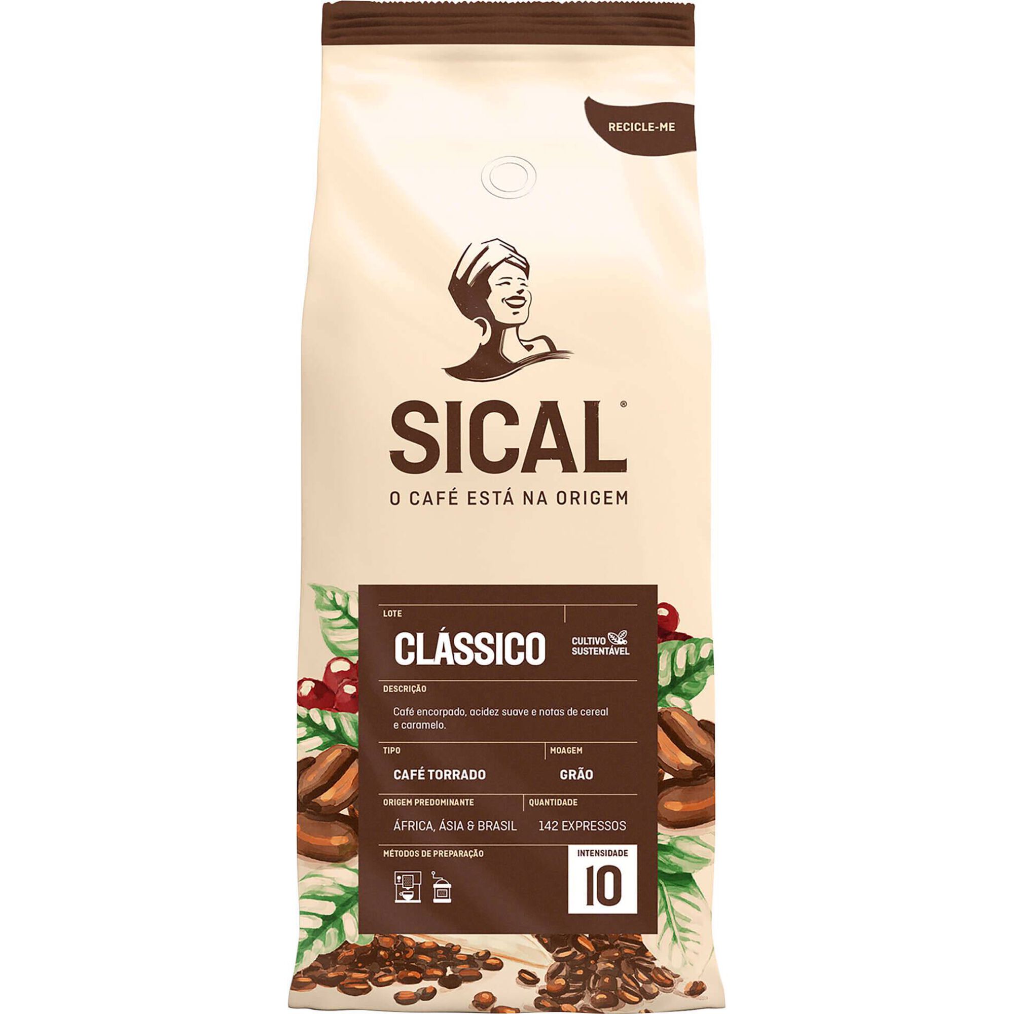 Caf&eacute; em Gr&atilde;o Torrado 5 Estrelas Lote Cl&aacute;ssico Int 10 Sical